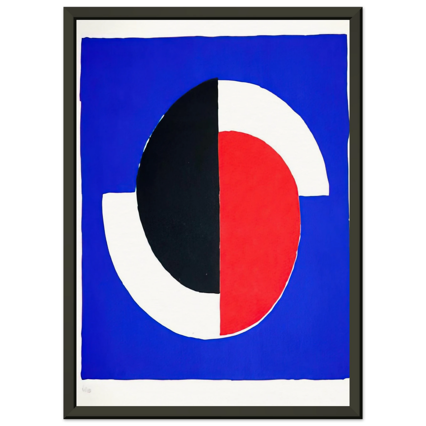 Sonia Delaunay COMPOSITION RED BLUE BLACK WHITE Framed Art Print - Aluminum Frame - 40x50 cm / 16x20 inches