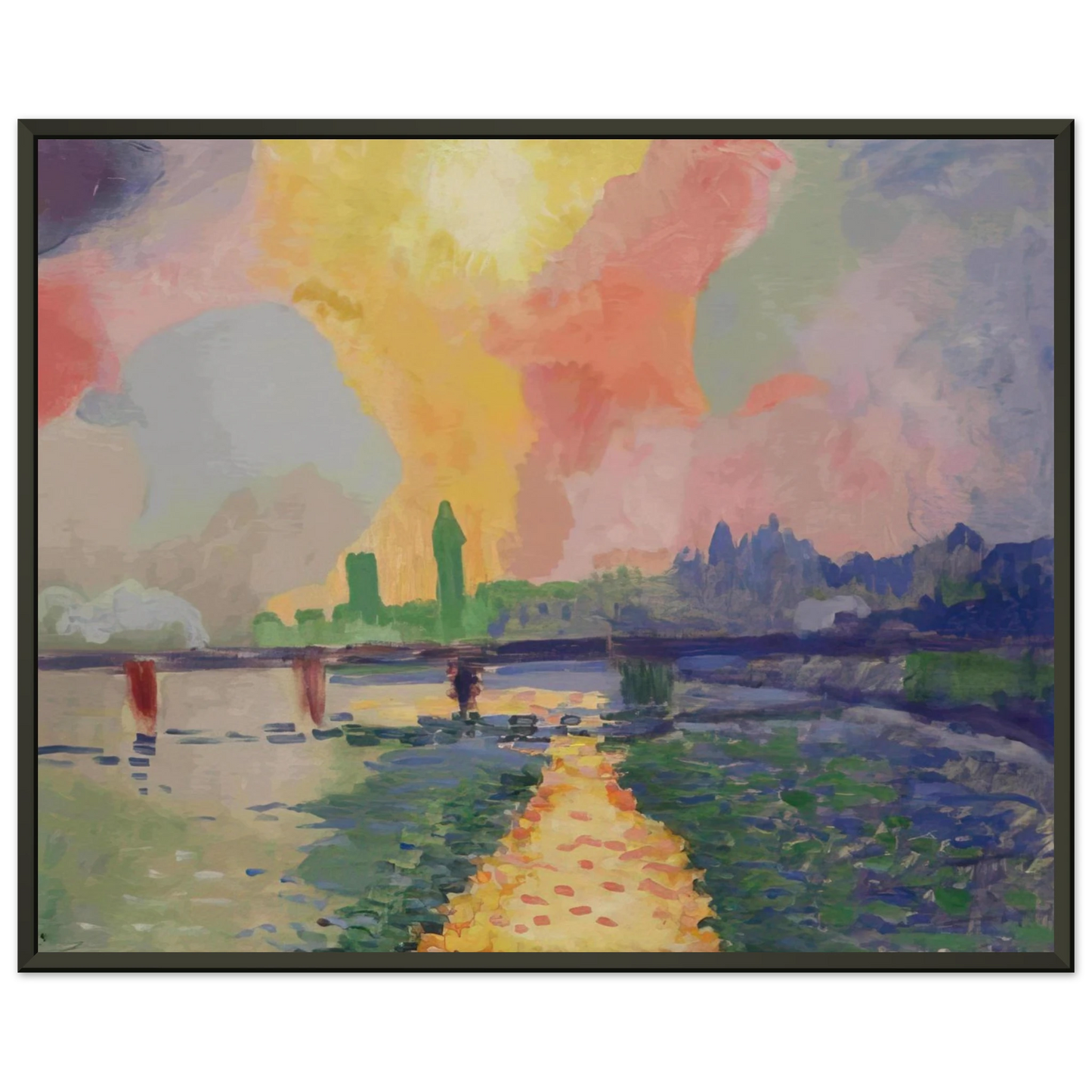 Andre Derain CHARING CROSS BRIDGE LONDON 1906 Framed Art Print - Aluminum Frame - 60x80 cm / 24x32 inches