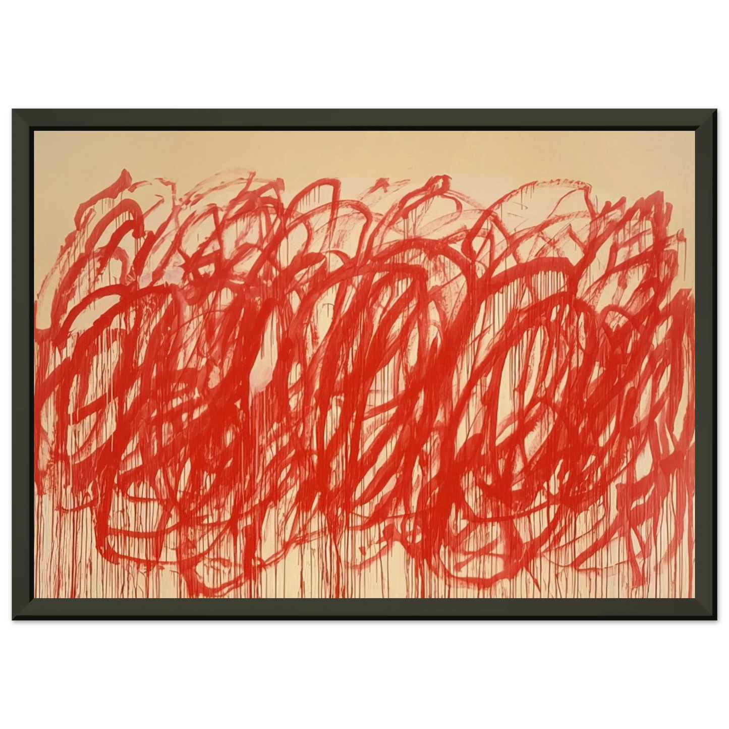 Cy Twombly Untitled Bacchus Framed Art Print - Aluminum Frame - 40x50 cm / 16x20 inches