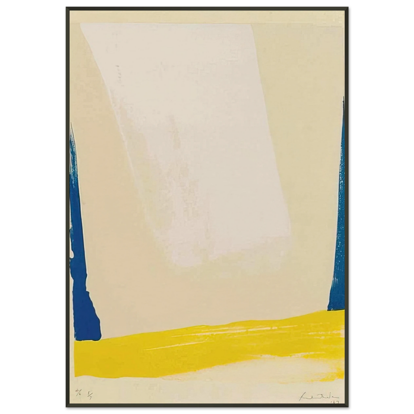 Helen Frankenthaler White Portal 1967 Framed Art Print - Aluminum Frame - 21x29.7 cm / 8x12"