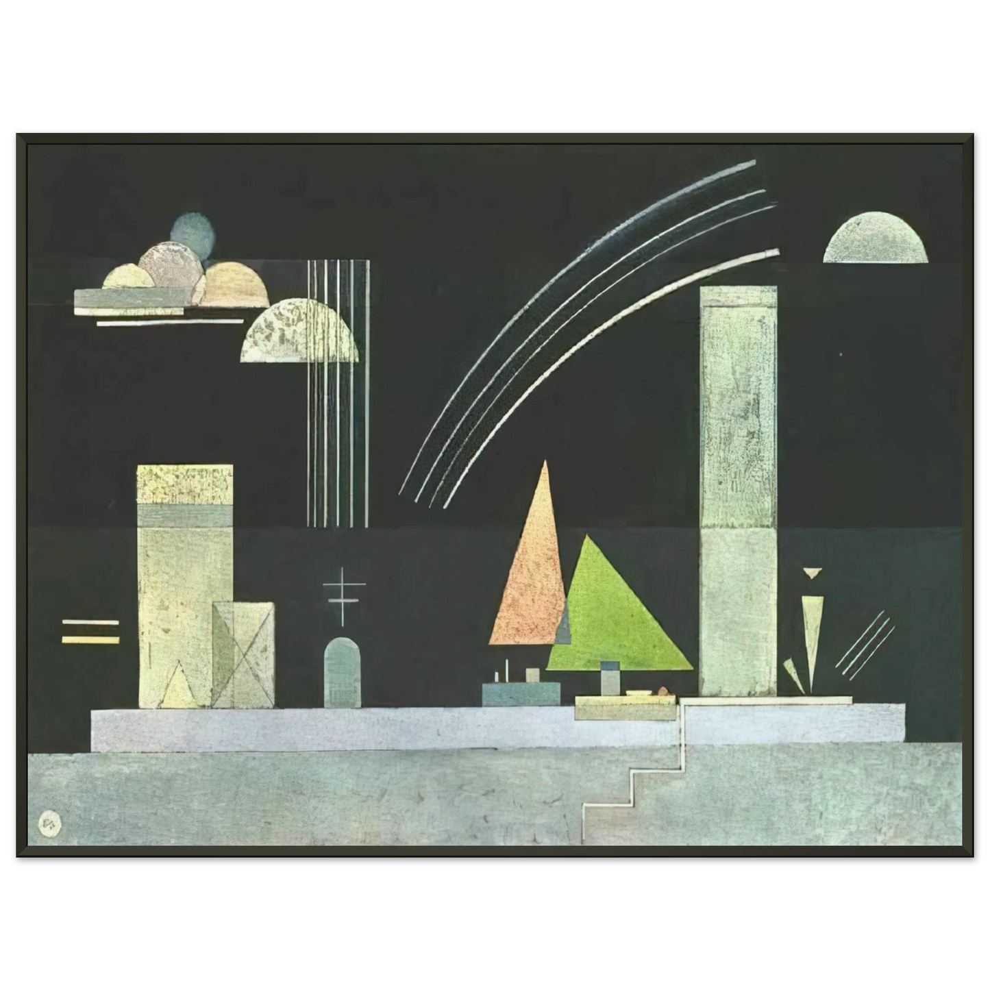 Wassily Kandinsky  AT REST Framed Art Print  - Aluminum Frame - 40x50 cm / 16x20 inches