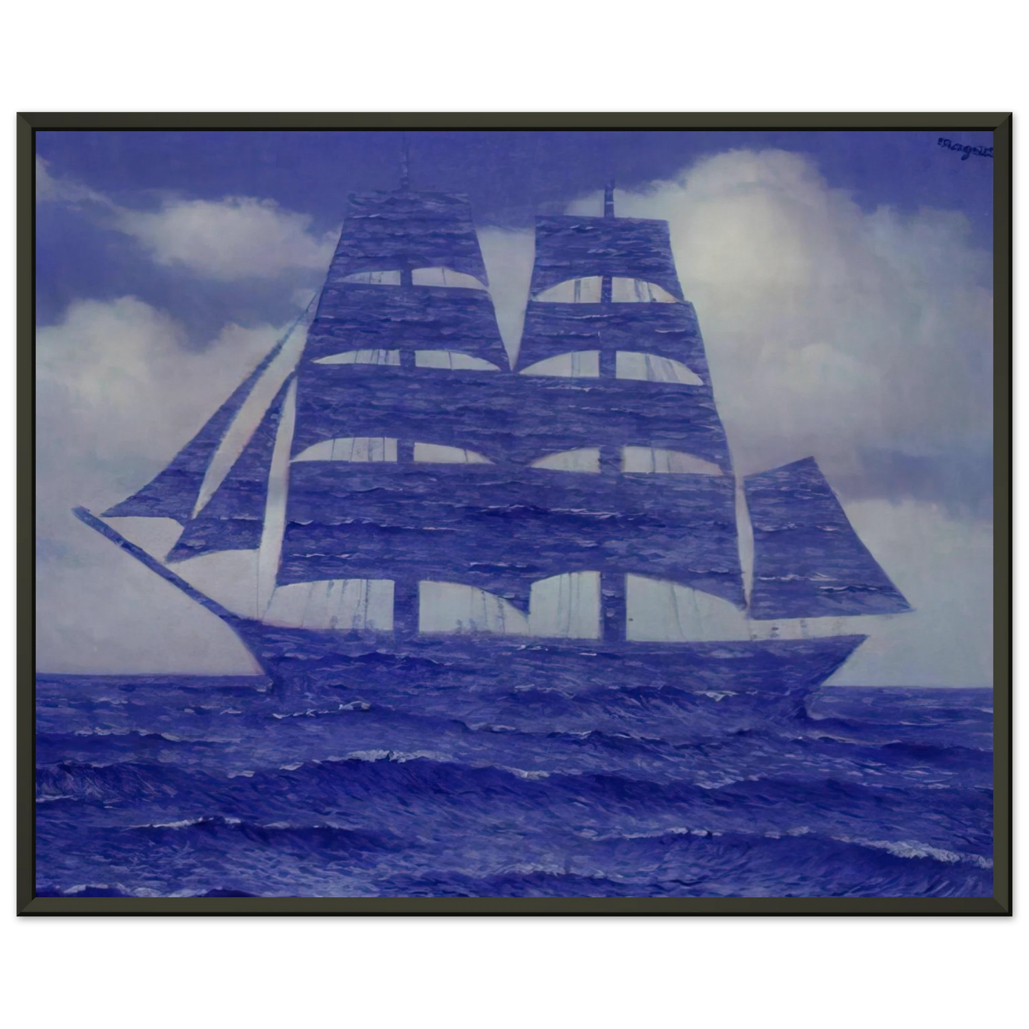 Rene Magritte THE SEDUCER 1953 Framed Art Print - Aluminum Frame - 70x100 cm / 28x40 inches