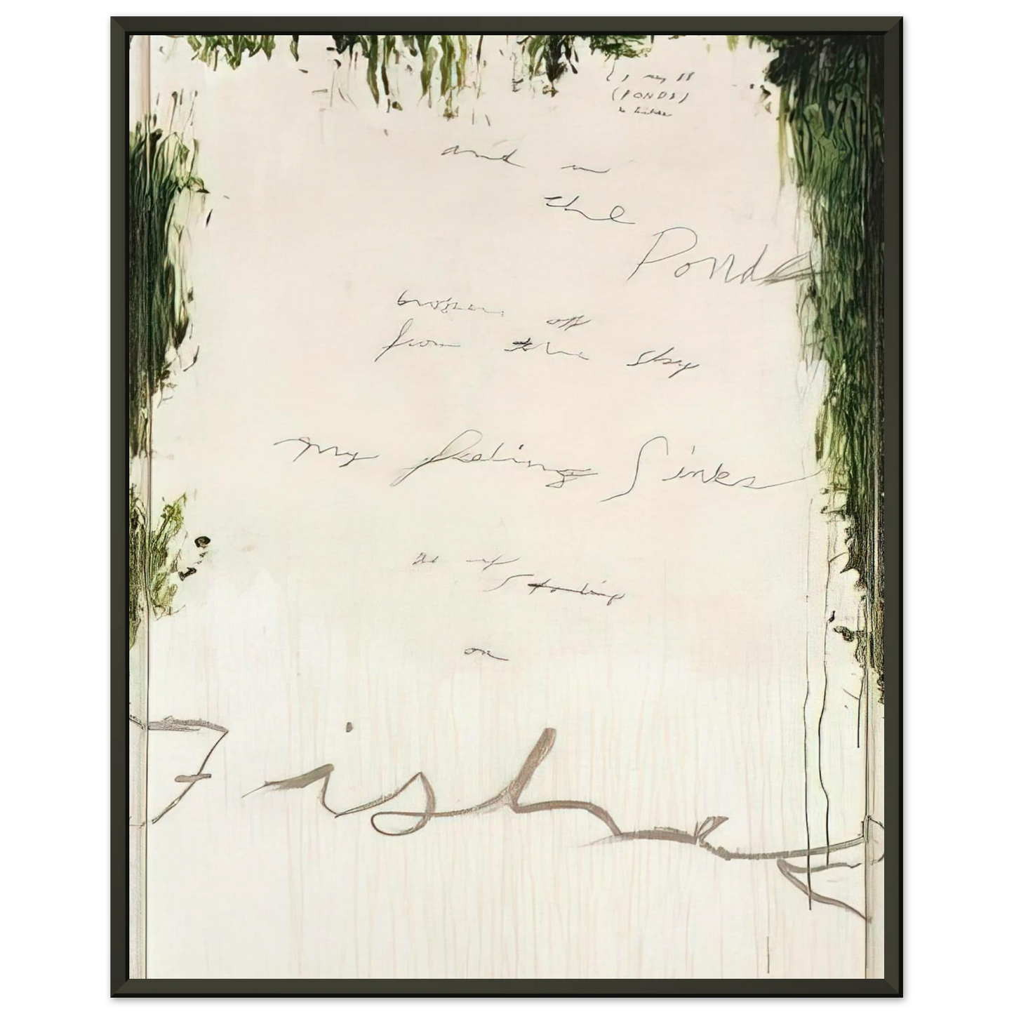 Cy Twombly Untitled Part I Framed Art Print - Aluminum Frame - 70x100 cm / 28x40 inches