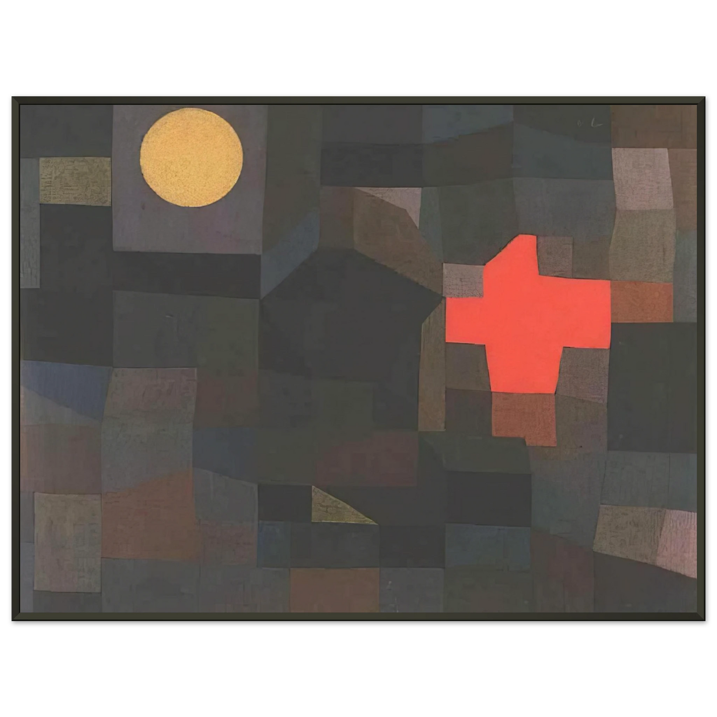 Paul Klee FIRE FULL MOON 1933 Framed Art Print - Aluminum Frame - 60x80 cm / 24x32 inches