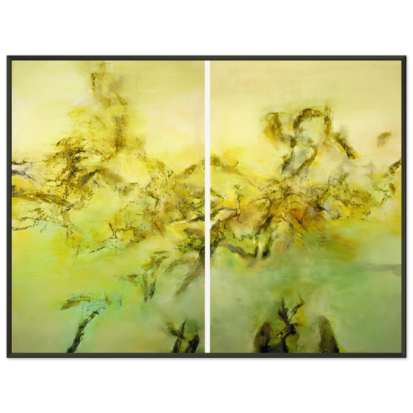 Zao WouKi 27 10 2002 2002 Framed Art Print - Aluminum Frame - 60x80 cm / 24x32 inches