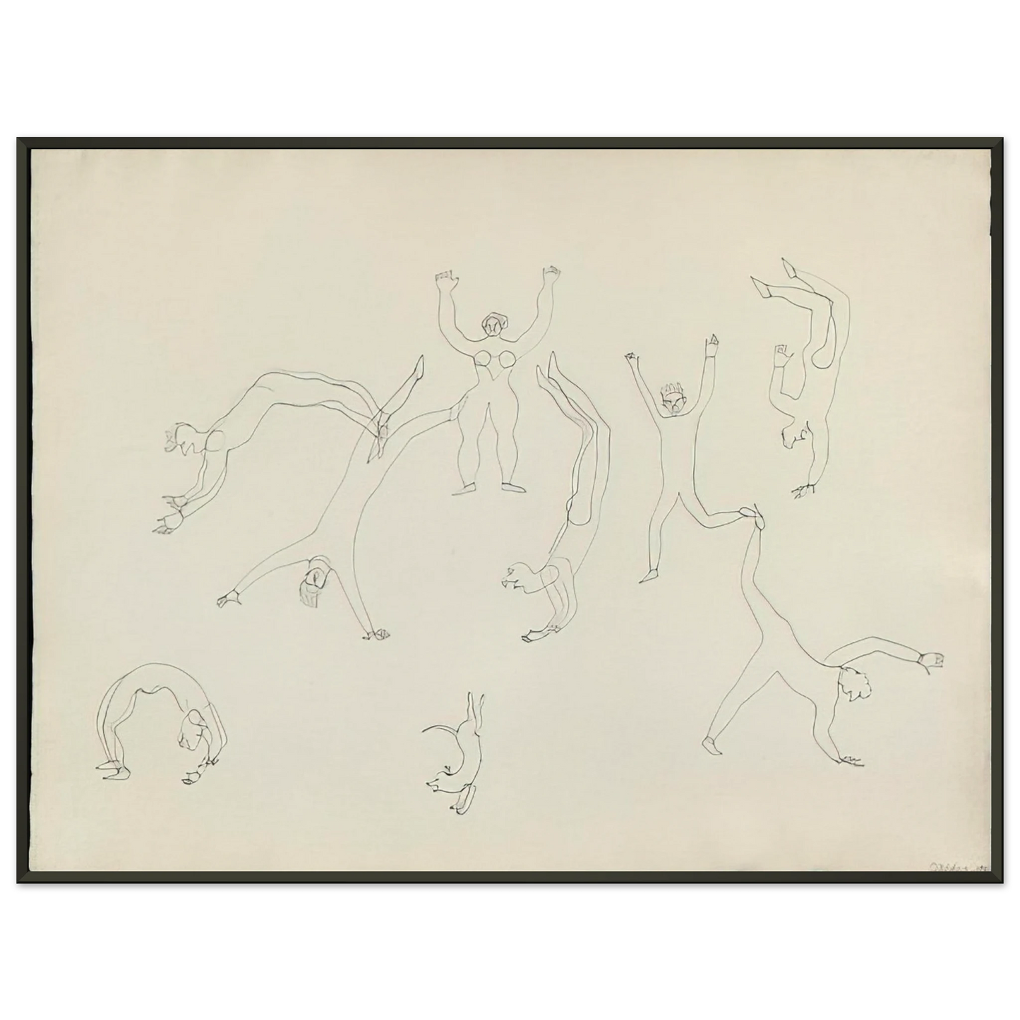Alexander Calder THE TUMBLERS II 1931 Framed Art Print - Aluminum Frame - 40x50 cm / 16x20 inches