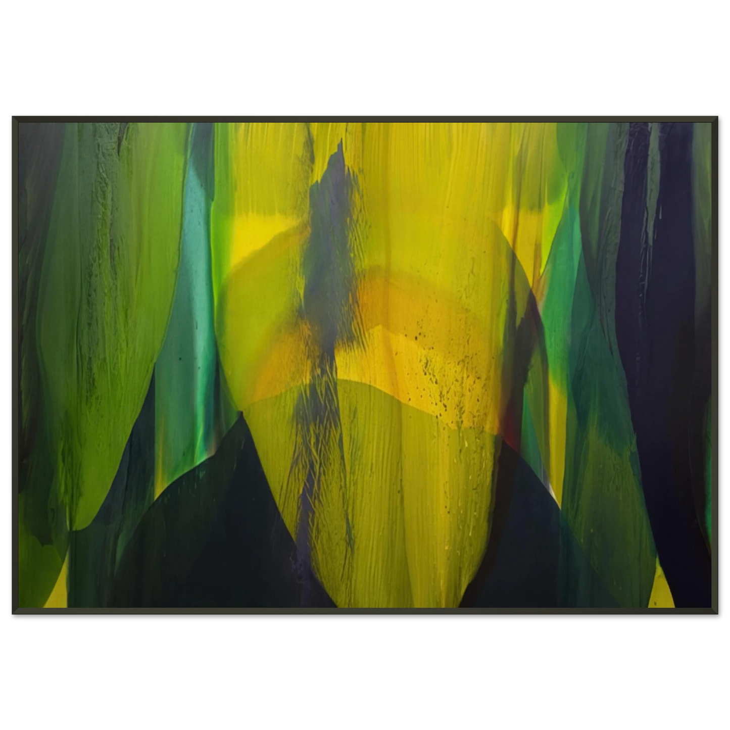 Paul Jenkins  Phenomena Lasting Dawn  1977 Framed Art Print  - Aluminum Frame - 21x29.7 cm / 8x12"