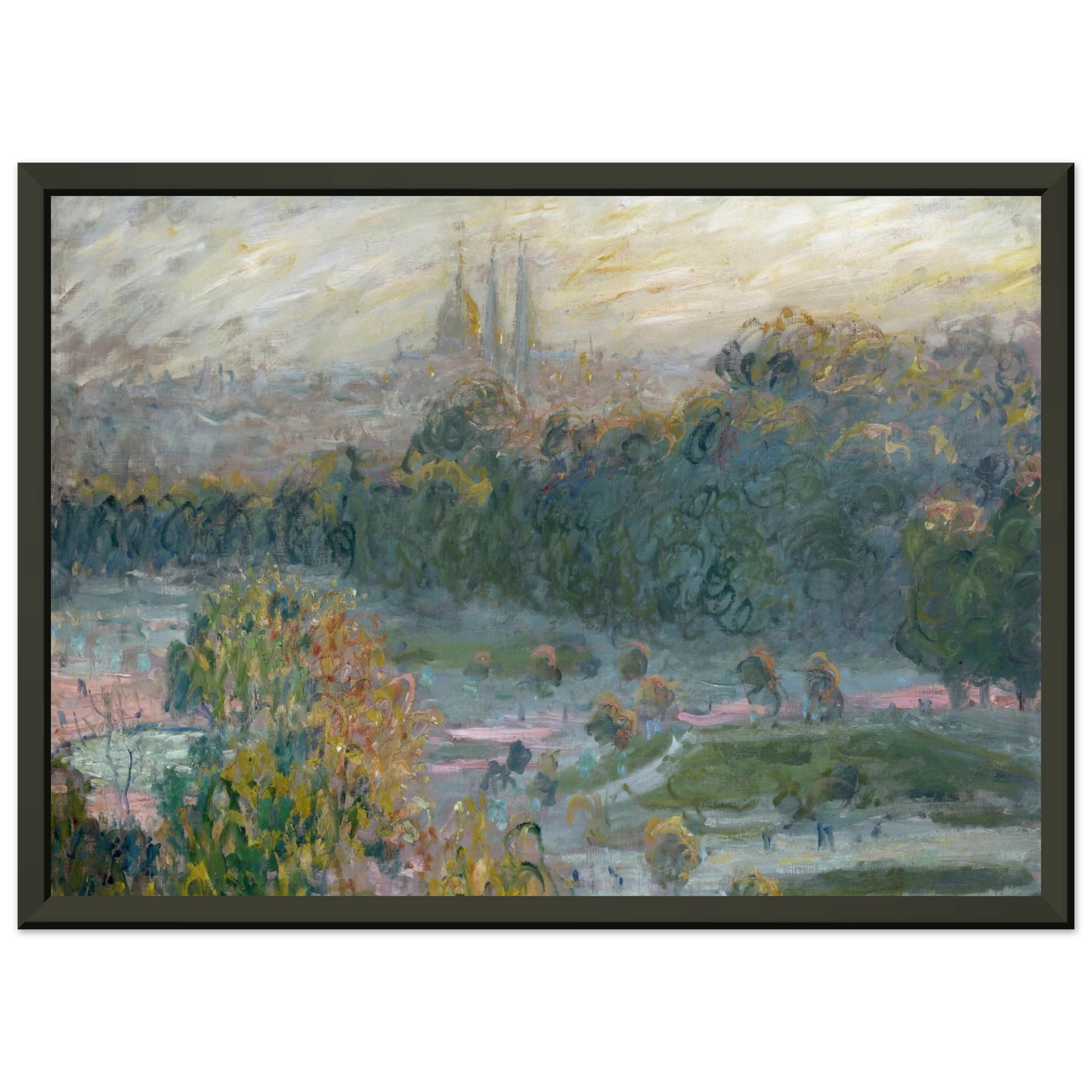 claude monet The Tuileries Study Framed Art Print - Aluminum Frame - 60x80 cm / 24x32 inches