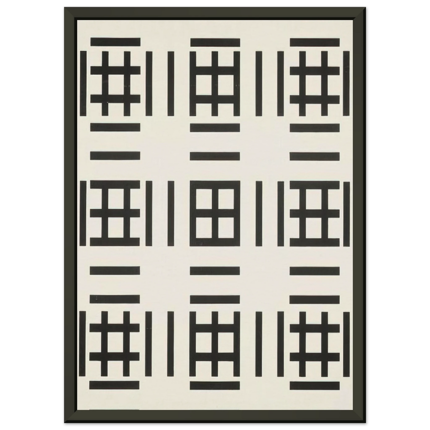 Francois Morellet Serigraphie unique au monde 1970 Framed Art Print - Aluminum Frame - 70x100 cm / 28x40 inches