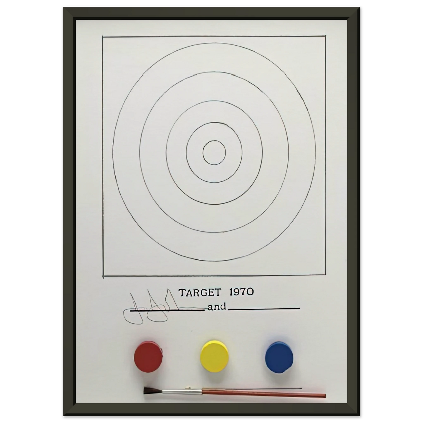 Jasper Johns TARGET ULAE 89 Framed Art Print - Aluminum Frame - 70x100 cm / 28x40 inches