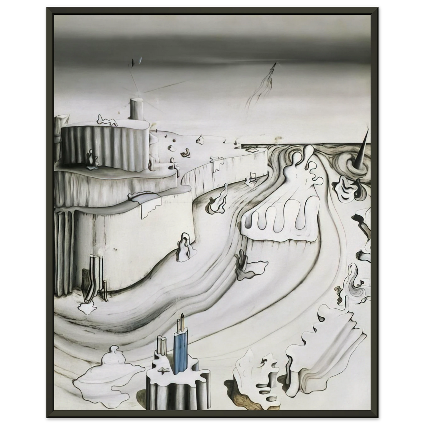 Yves Tanguy Promontory Palace Framed Art Print - Aluminum Frame - 40x50 cm / 16x20 inches
