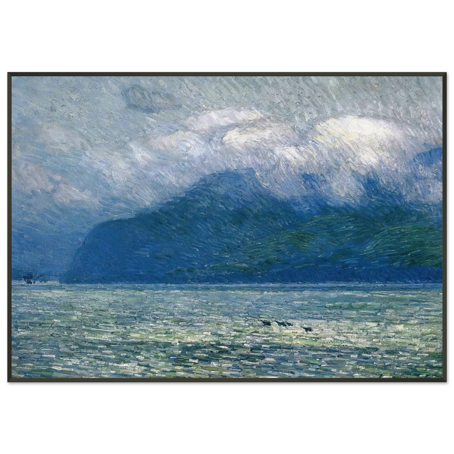 Childe Hassam The Silver Veil and the Golden Gate Framed Art Print - Aluminum Frame - 21x29.7 cm / 8x12"