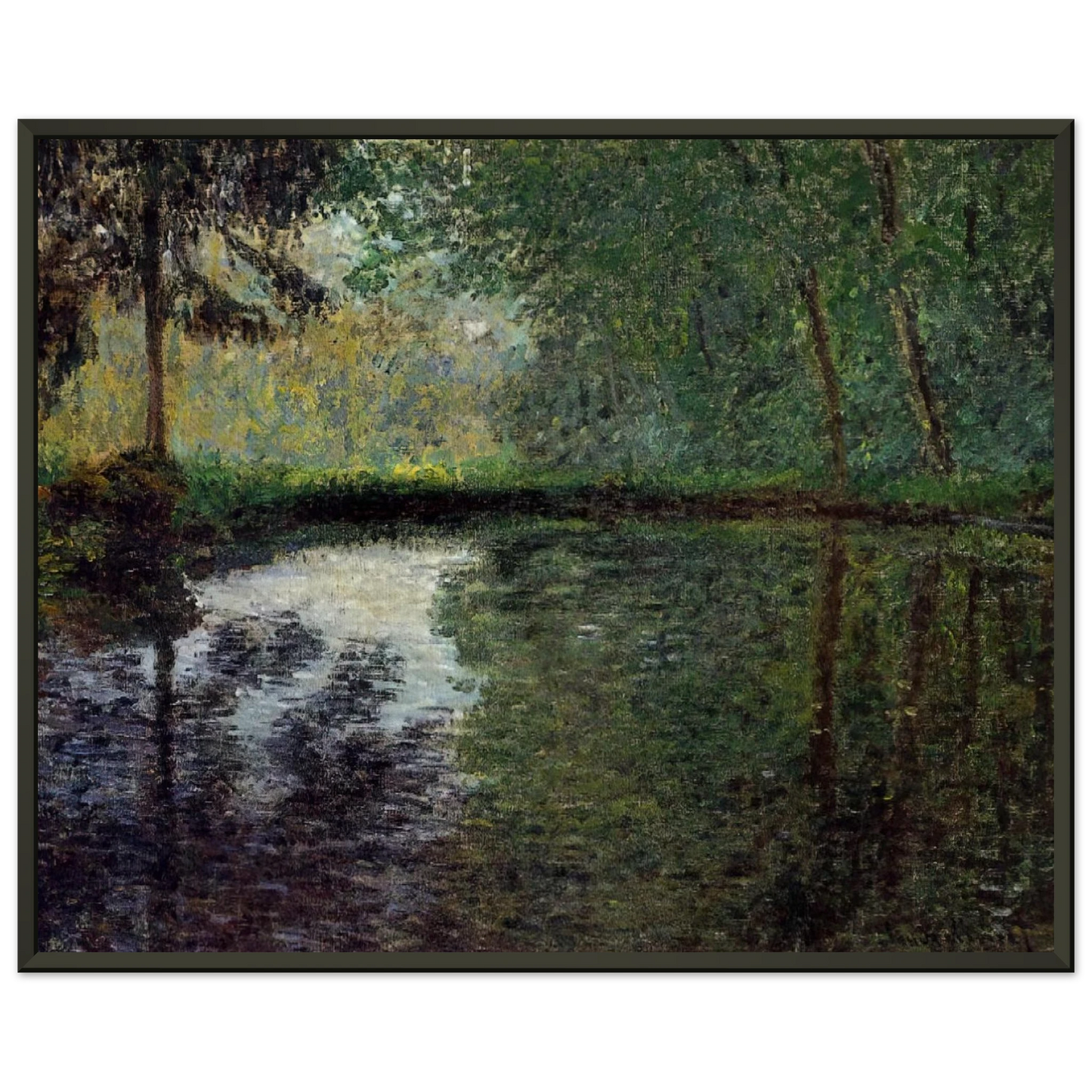 claude monet The Pond at Montgeron 2 Framed Art Print - Aluminum Frame - 70x100 cm / 28x40 inches