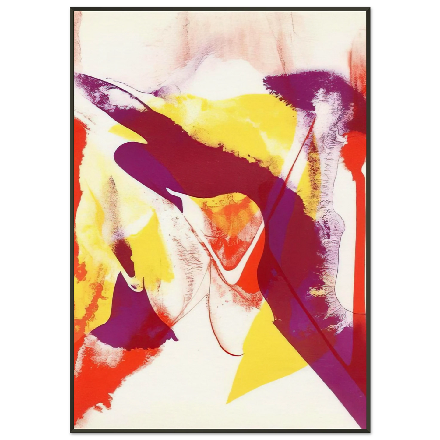 Paul Jenkins  Redfern composition  Abstract Expressionism Framed Art Print  - Aluminum Frame - 21x29.7 cm / 8x12"