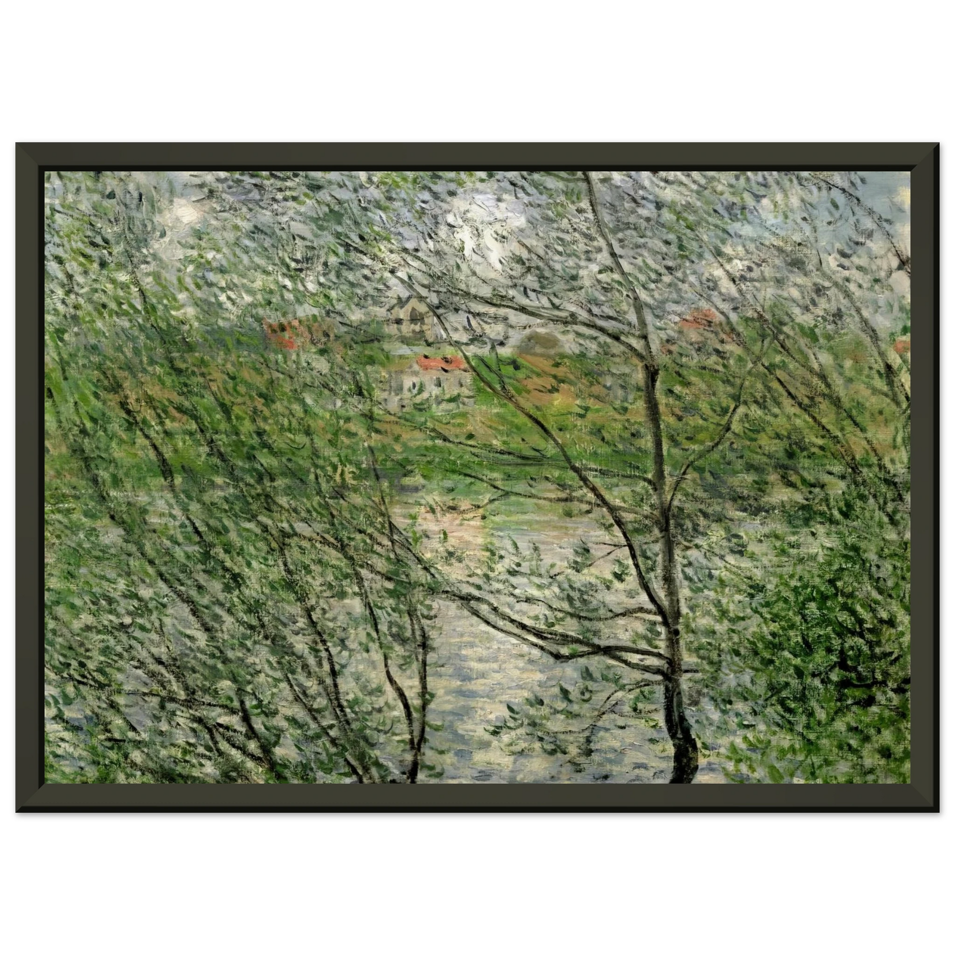 claude monet  The Isle GrandeJatte on the Siene Framed Art Print  - Aluminum Frame - 60x80 cm / 24x32 inches