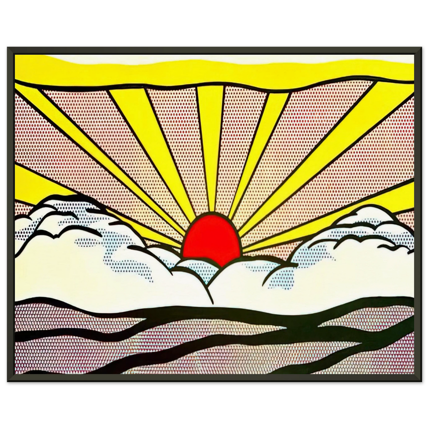 Roy Lichtenstein SUNRISE 1965 Framed Art Print - Aluminum Frame - 60x80 cm / 24x32 inches