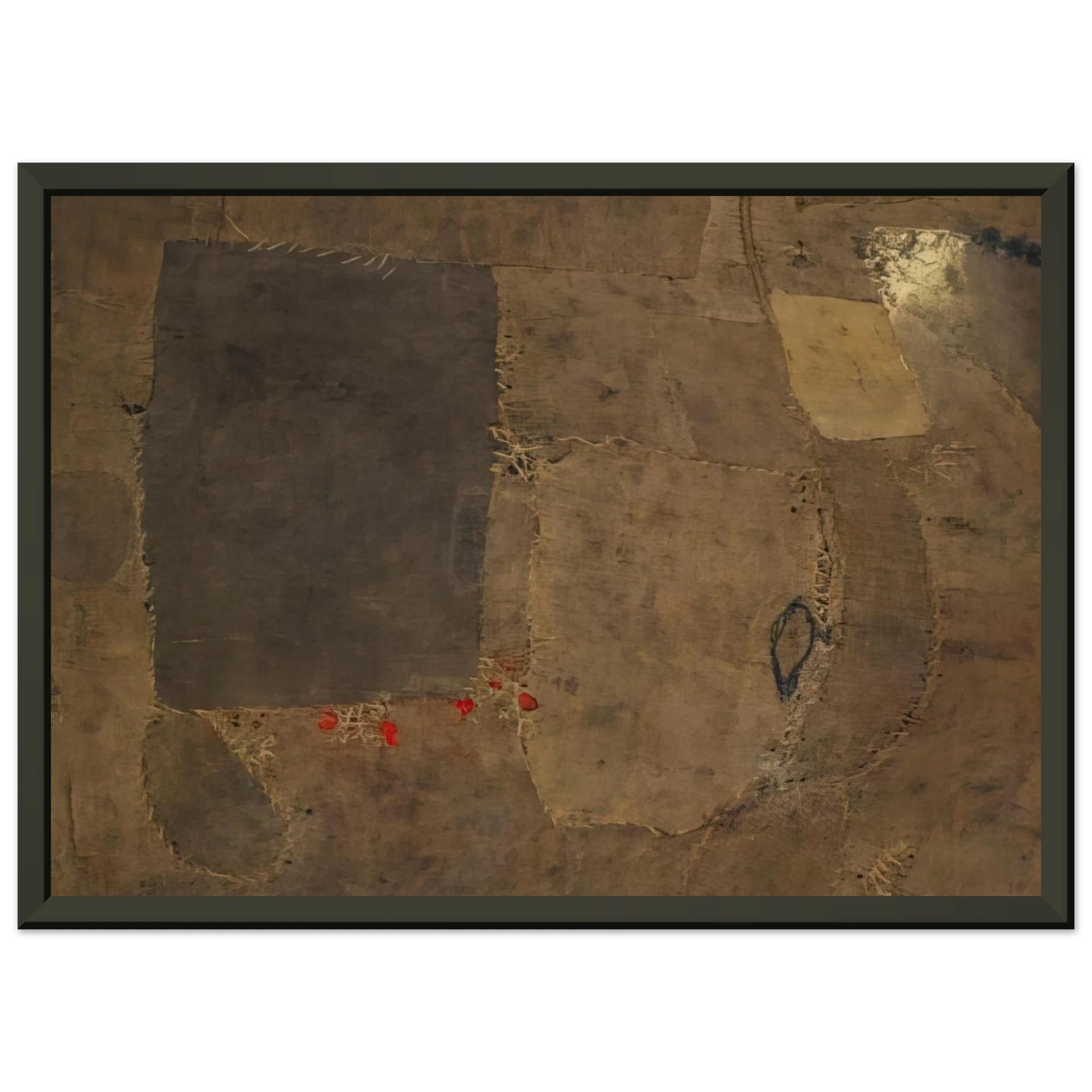 Alberto Burri Composition Framed Art Print - Aluminum Frame - 40x50 cm / 16x20 inches