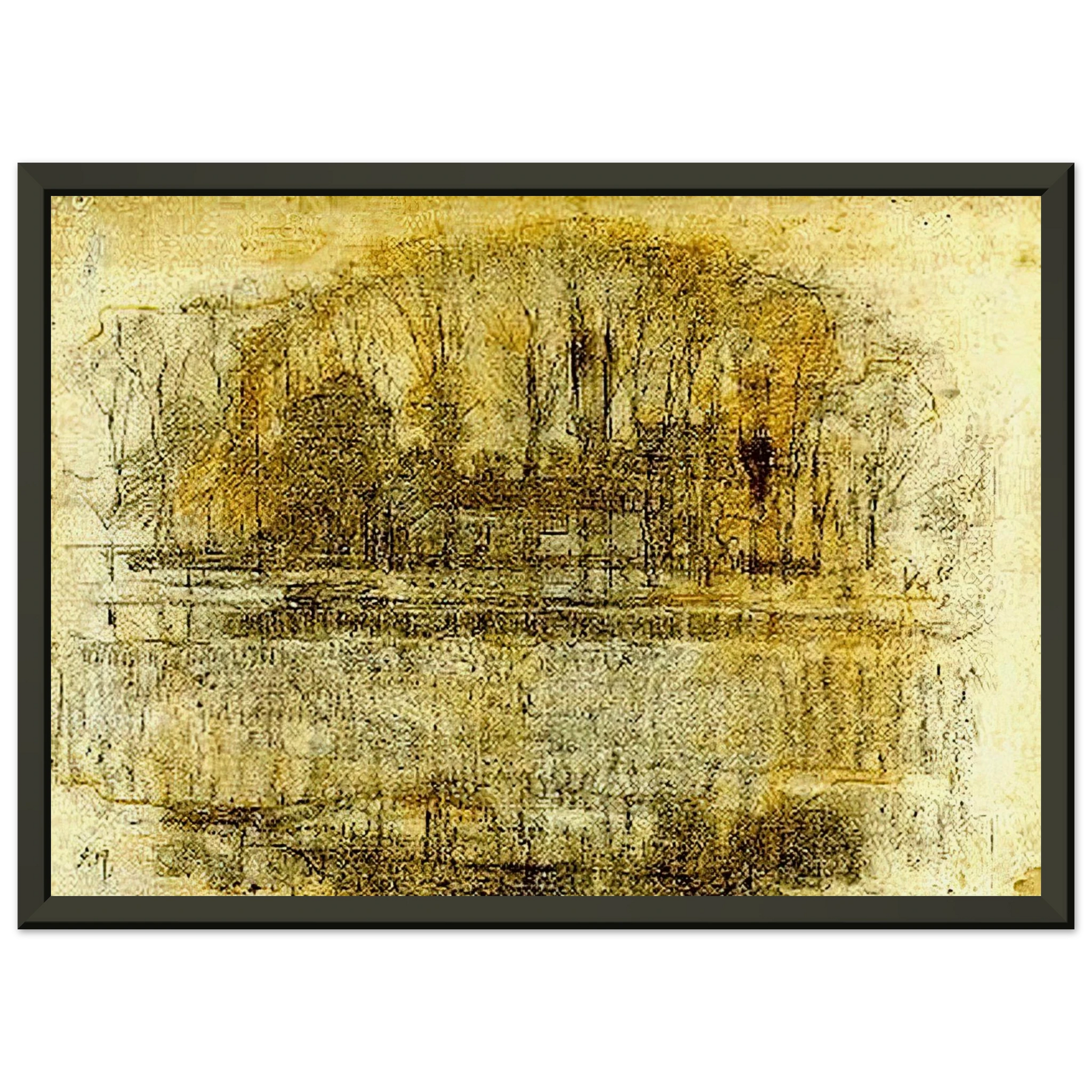 Piet Mondrian  Geinrust Farm Compositional Study Framed Art Print  - Aluminum Frame - 60x80 cm / 24x32 inches