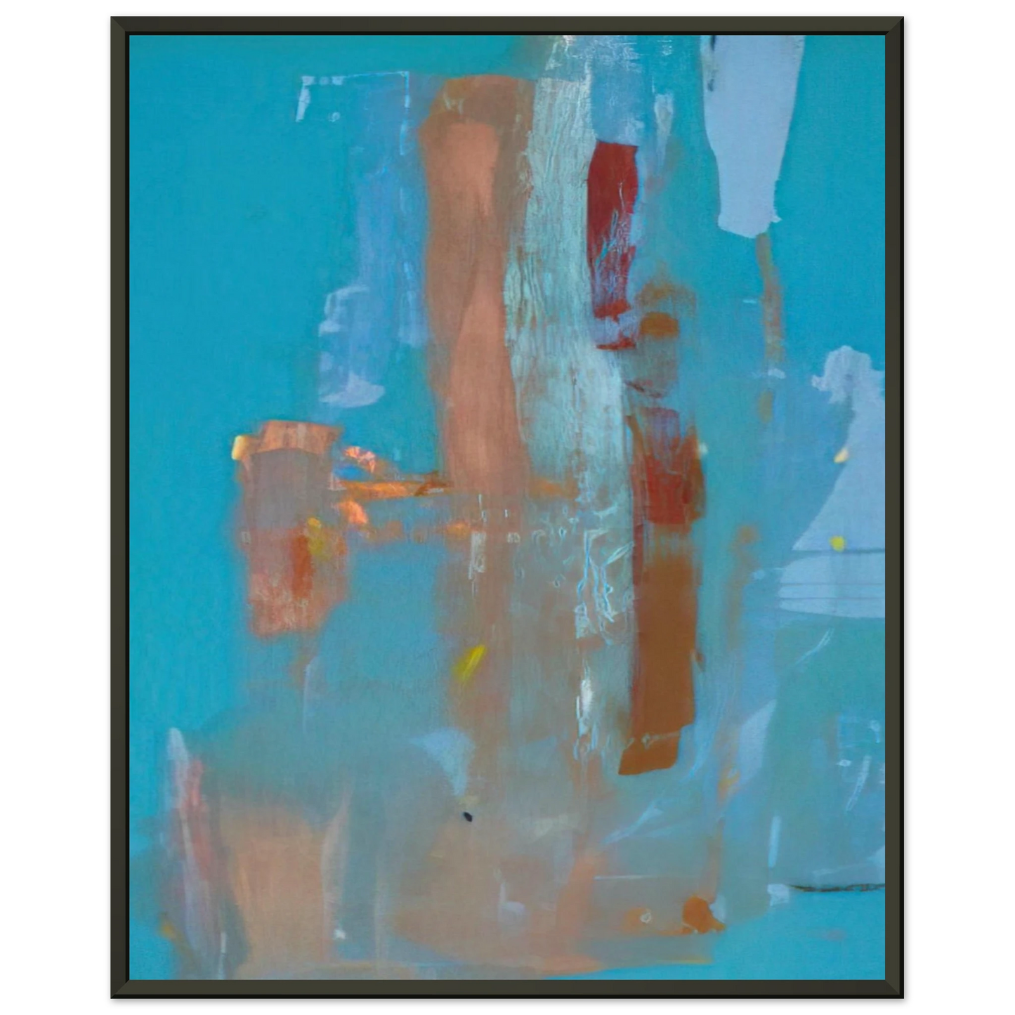 Helen Frankenthaler  In on Blue  1976 Framed Art Print  - Aluminum Frame - 60x80 cm / 24x32 inches