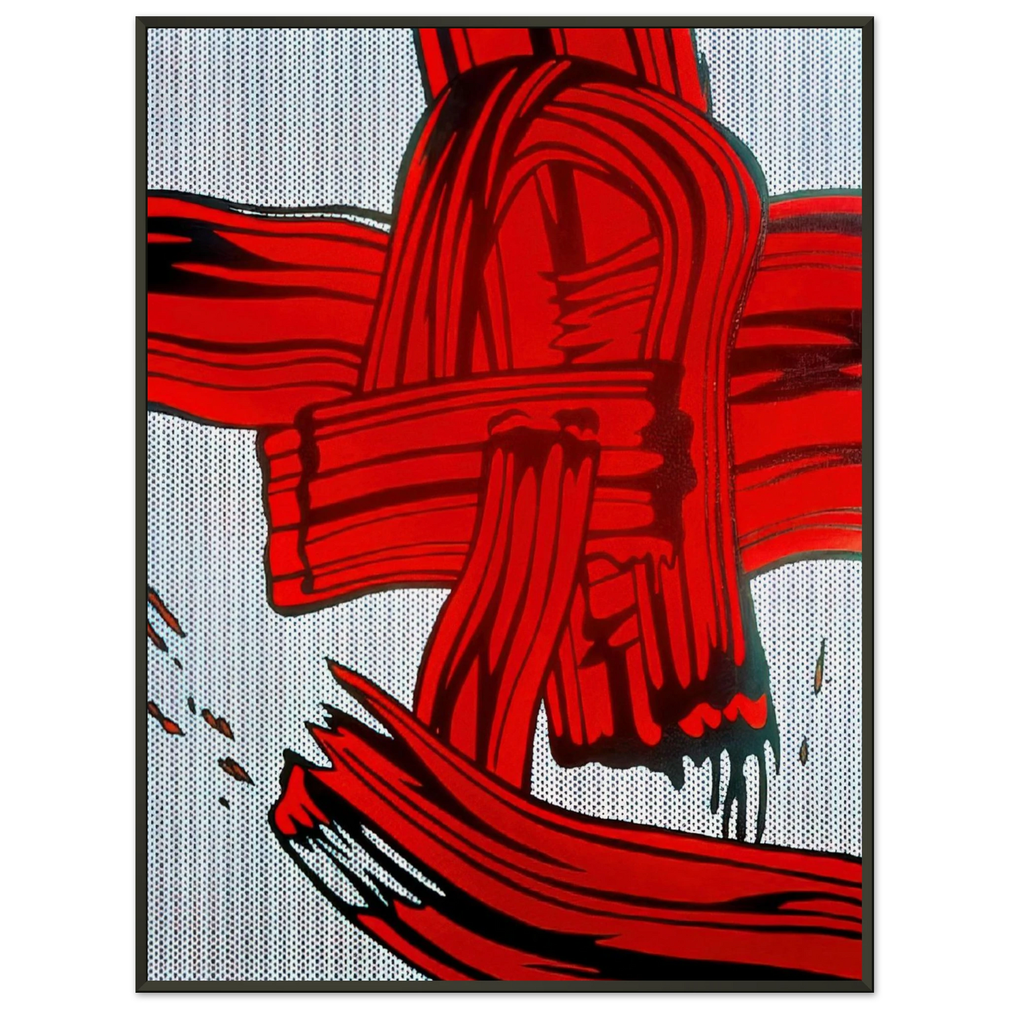 Roy Lichtenstein RED PAINTING BRUSHSTROKE 1965 Framed Art Print - Aluminum Frame - 60x80 cm / 24x32 inches