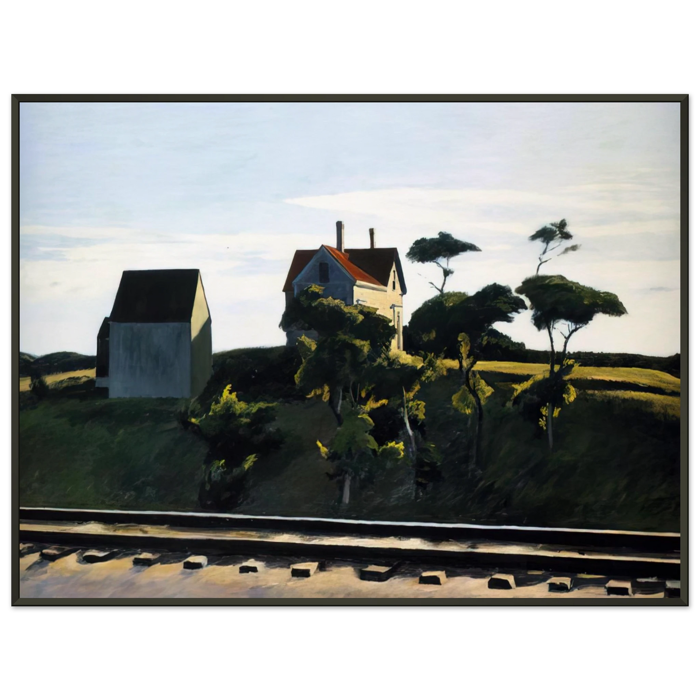 Edward Hopper New York New Haven and Hartford Framed Art Print - Aluminum Frame - 40x50 cm / 16x20 inches