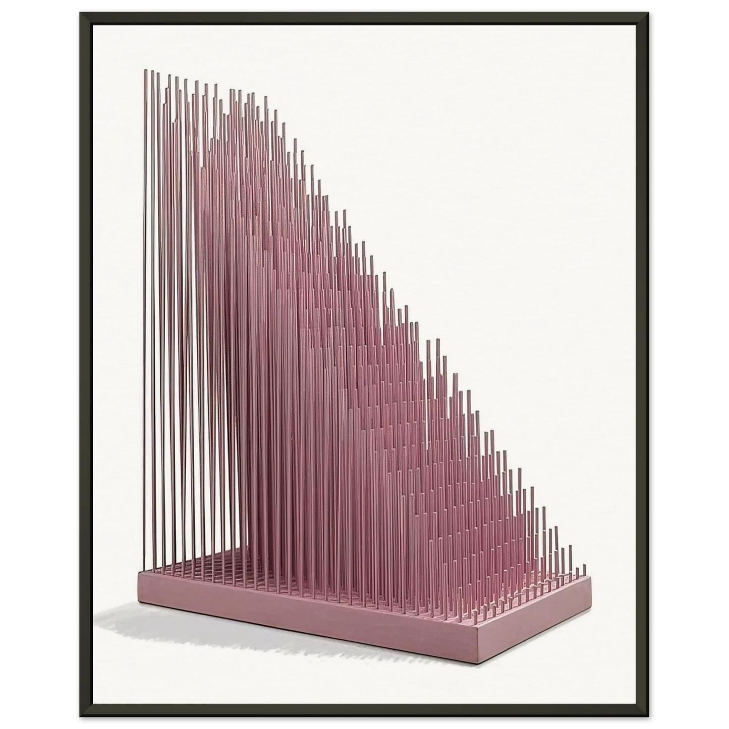 Jesus Rafael Soto PROGRESION ROSA Framed Art Print - Aluminum Frame - 40x50 cm / 16x20 inches