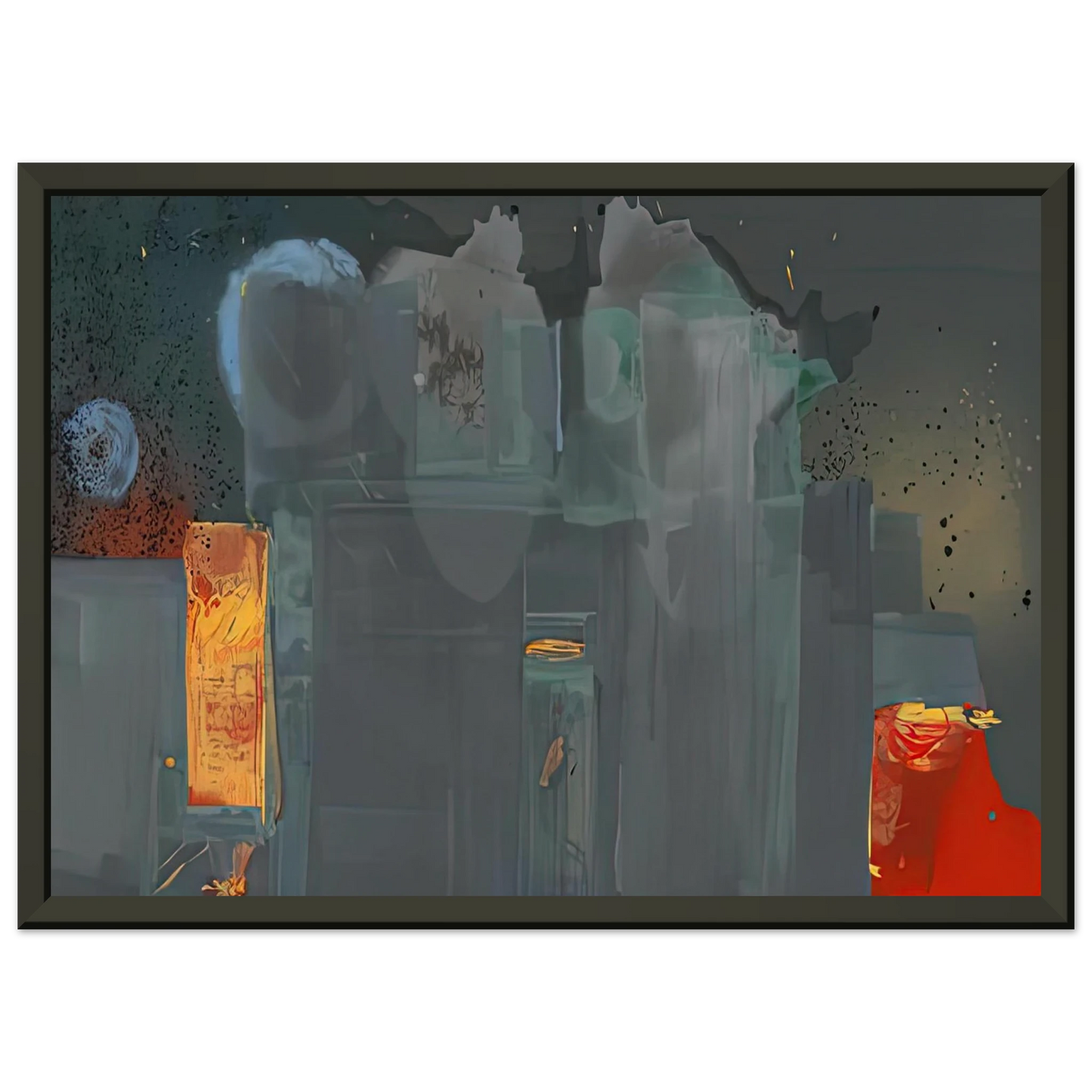 Helen Frankenthaler  Janus 1990 Framed Art Print  - Aluminum Frame - 60x80 cm / 24x32 inches