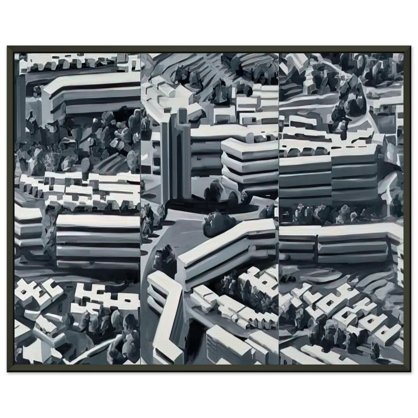 Gerhard Richter TOWNSCAPE TR 1969 Framed Art Print - Aluminum Frame - 60x80 cm / 24x32 inches