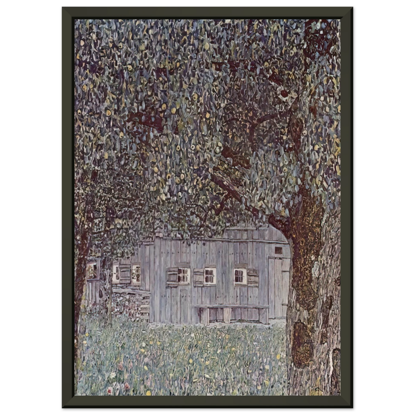 Gustav Klimt FARMHOUSE IN UPPER AUSTRIA 1912 Framed Art Print - Aluminum Frame - 60x80 cm / 24x32 inches