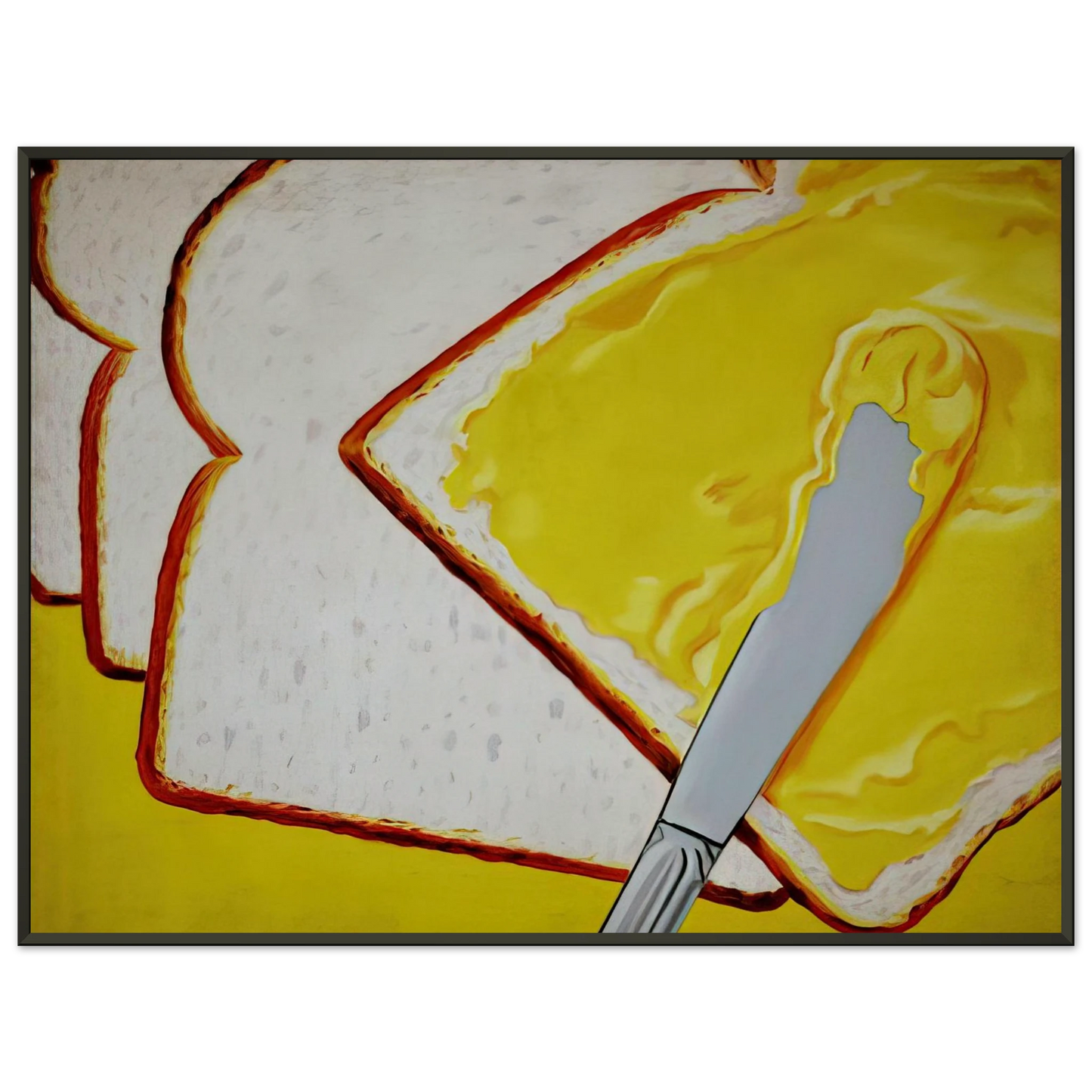 James Rosenquist White Bread Framed Art Print - Aluminum Frame - 70x100 cm / 28x40 inches