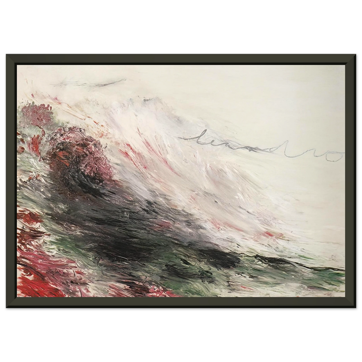 Cy Twombly Hero and Leandro A Painting in Four Parts Part I Framed Art Print - Aluminum Frame - 70x100 cm / 28x40 inches