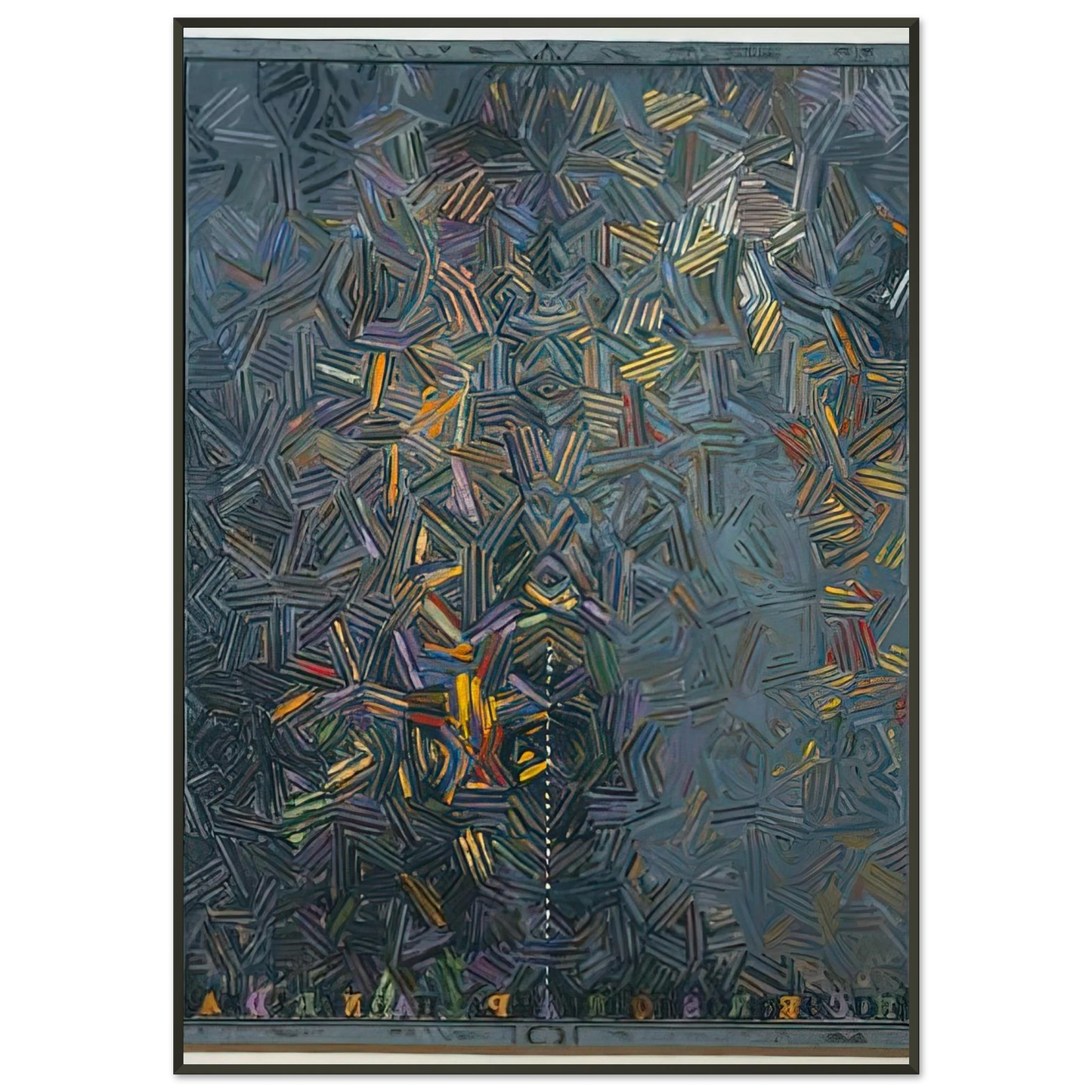 Jasper Johns DANCERS ON A PLANE 1981 Framed Art Print - Aluminum Frame - 21x29.7 cm / 8x12"