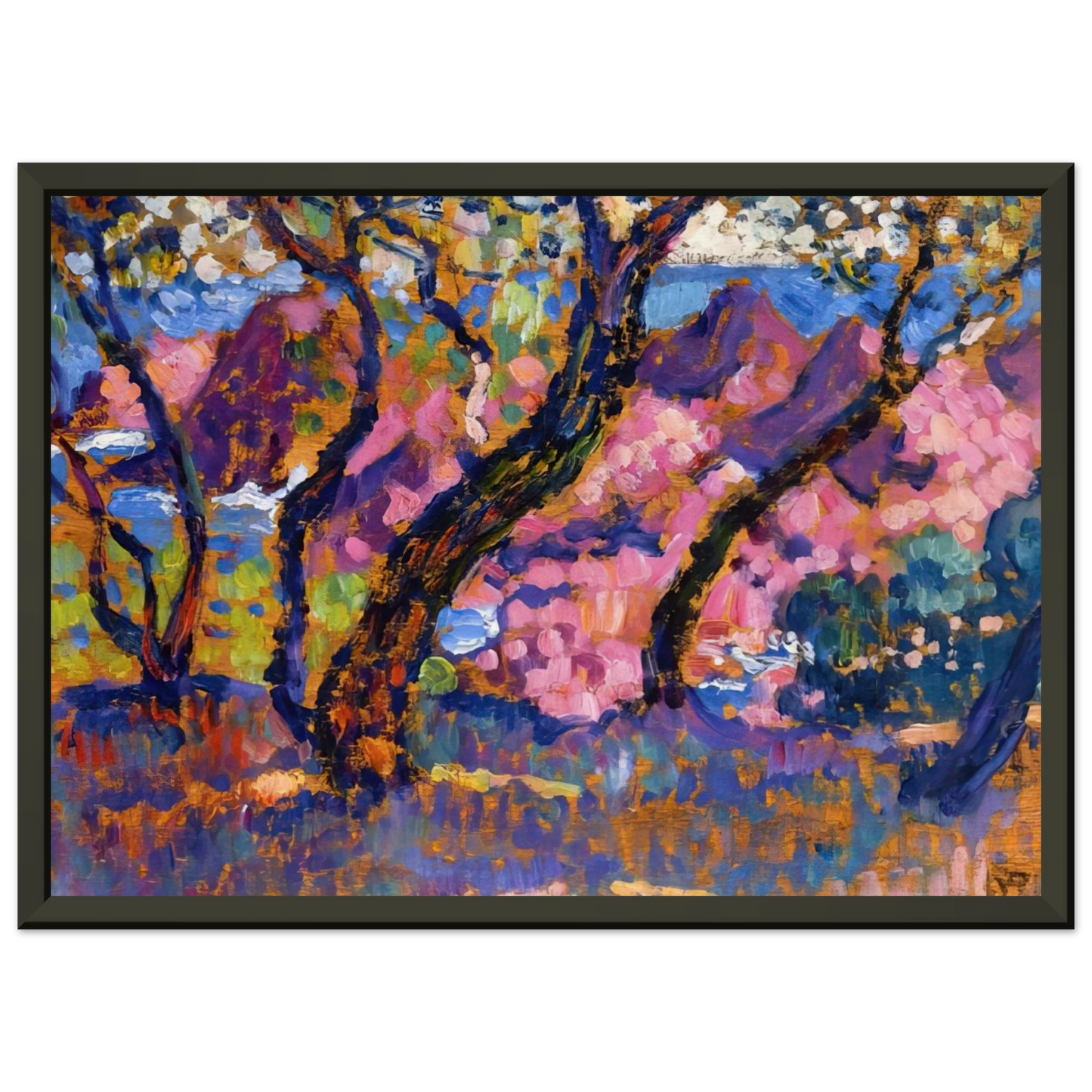 Theo van Rysselberghe IN THE SHADE OF THE PINES STUDY 1905 Framed Art Print - Aluminum Frame - 60x80 cm / 24x32 inches