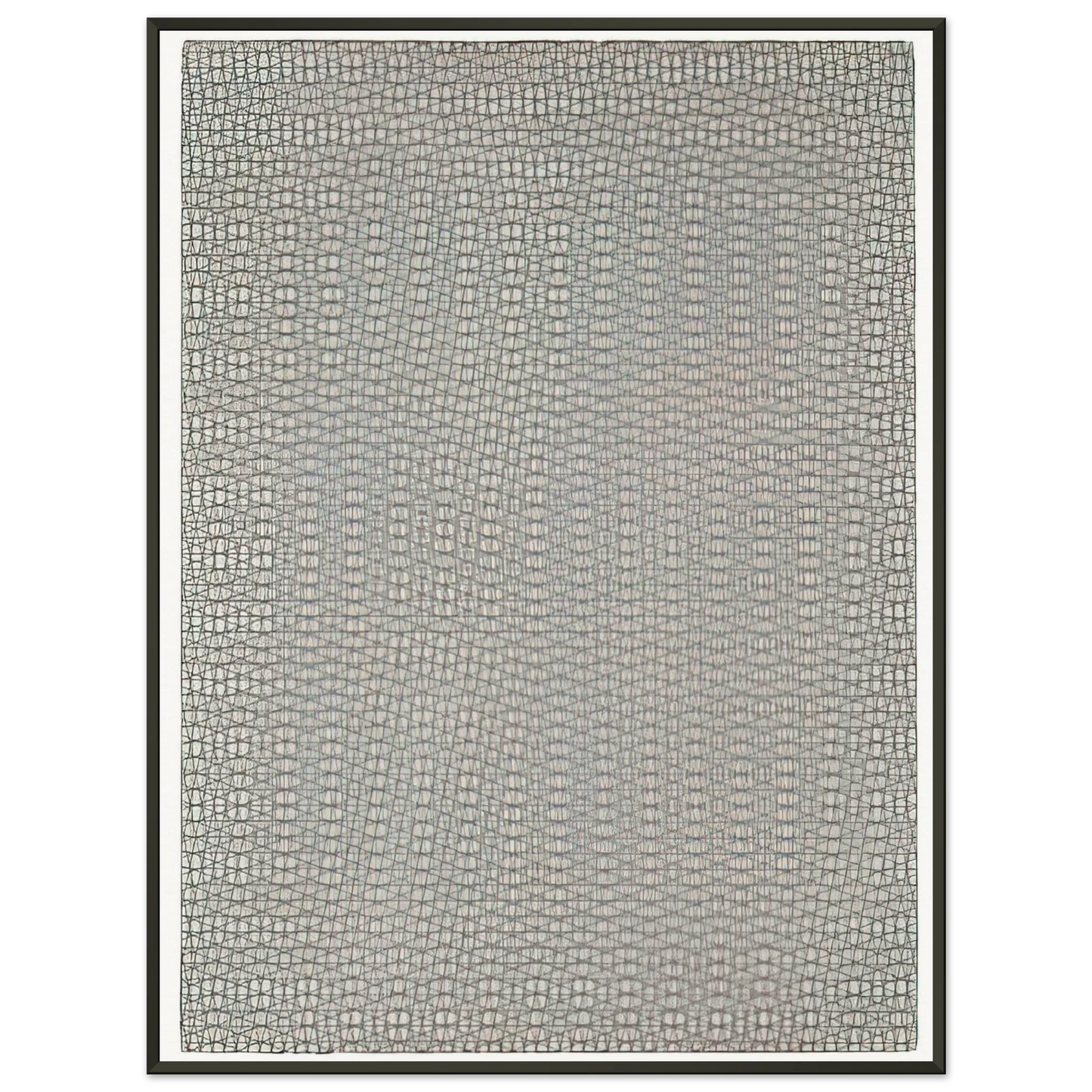Francois Morellet 3 grillages superposes 0 15 15 1959 Framed Art Print - Aluminum Frame - 40x50 cm / 16x20 inches