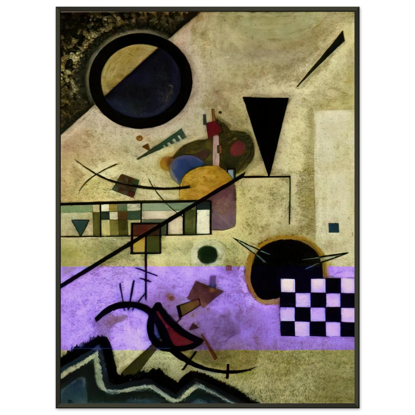Wassily Kandinsky  CONTRASTING SOUNDS 1924 Framed Art Print  - Aluminum Frame - 60x80 cm / 24x32 inches