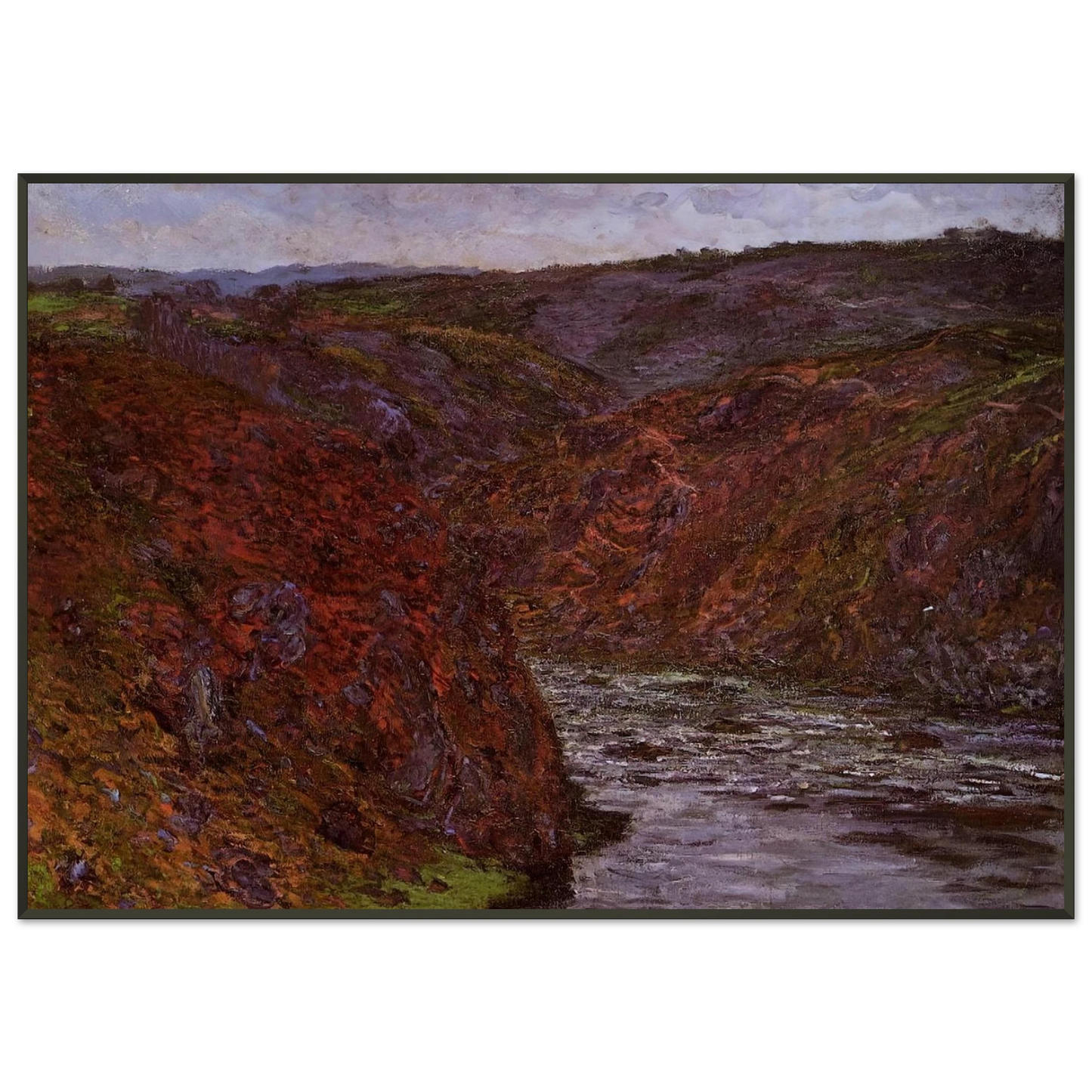claude monet Valley of the Creuse Grey Sky Framed Art Print - Aluminum Frame - 21x29.7 cm / 8x12"