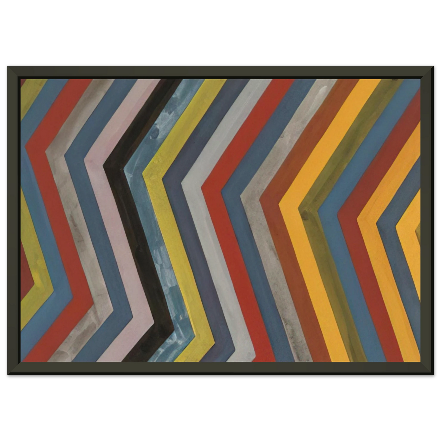 Sol LeWitt Irregular Bands with Colors Superimposed Framed Art Print - Aluminum Frame - 60x80 cm / 24x32 inches