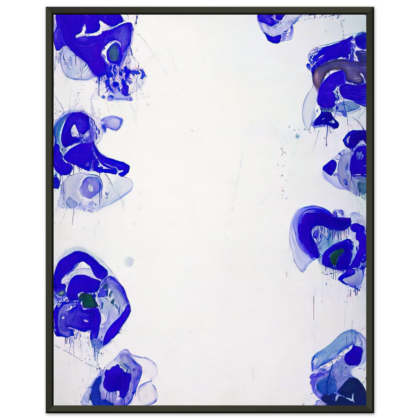 Sam Francis Blue Balls Framed Art Print - Aluminum Frame - 70x100 cm / 28x40 inches