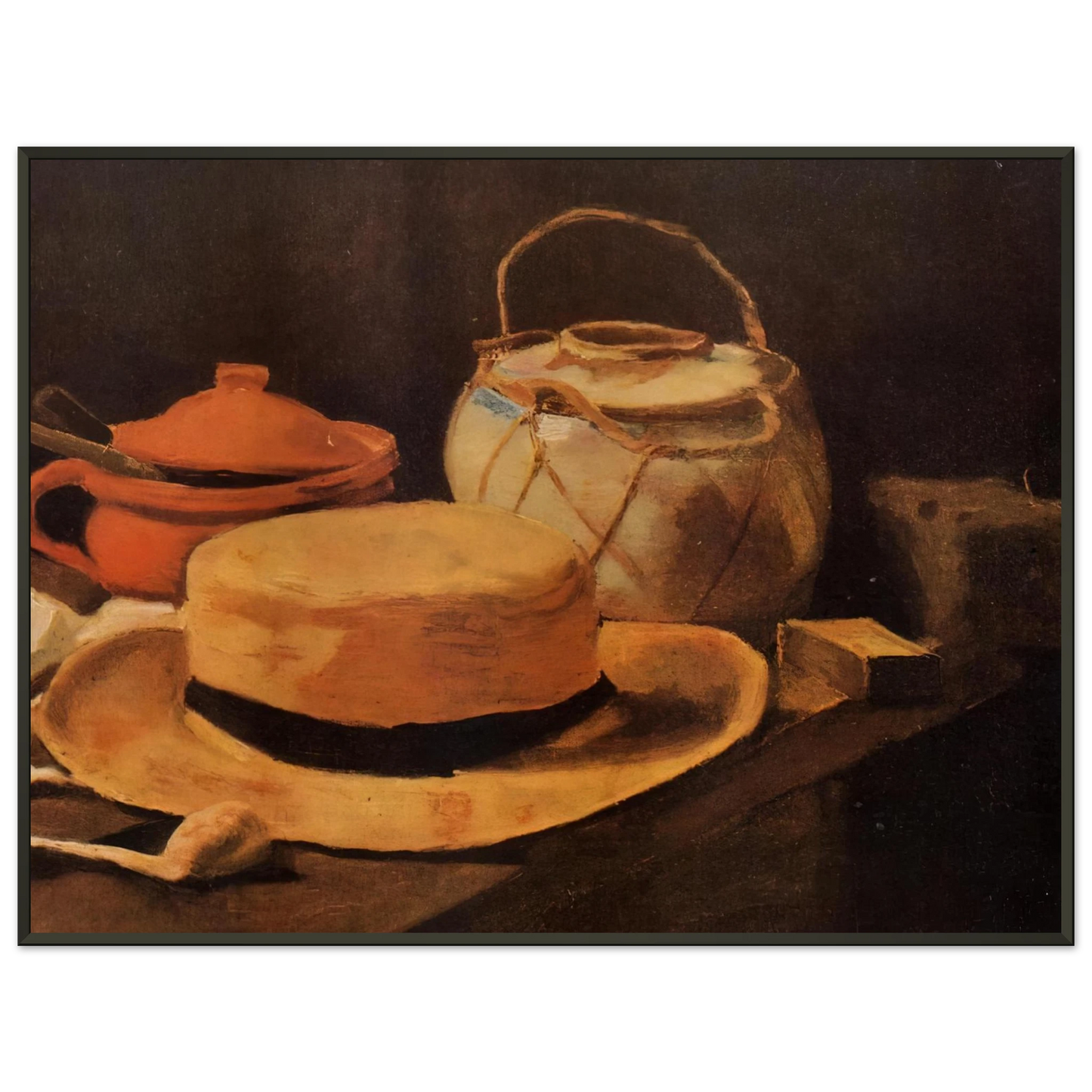 Vincent van Gogh Still Life with Yellow Hat Framed Art Print - Aluminum Frame - 60x80 cm / 24x32 inches