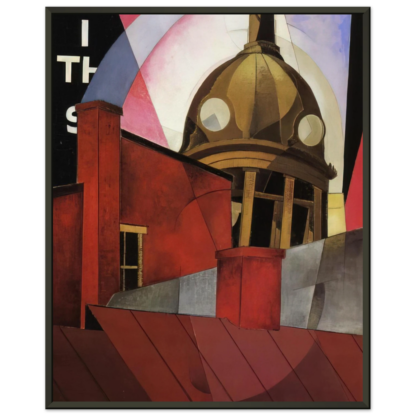 Charles Demuth Welcome to Our City 1921 Framed Art Print - Aluminum Frame - 60x80 cm / 24x32 inches