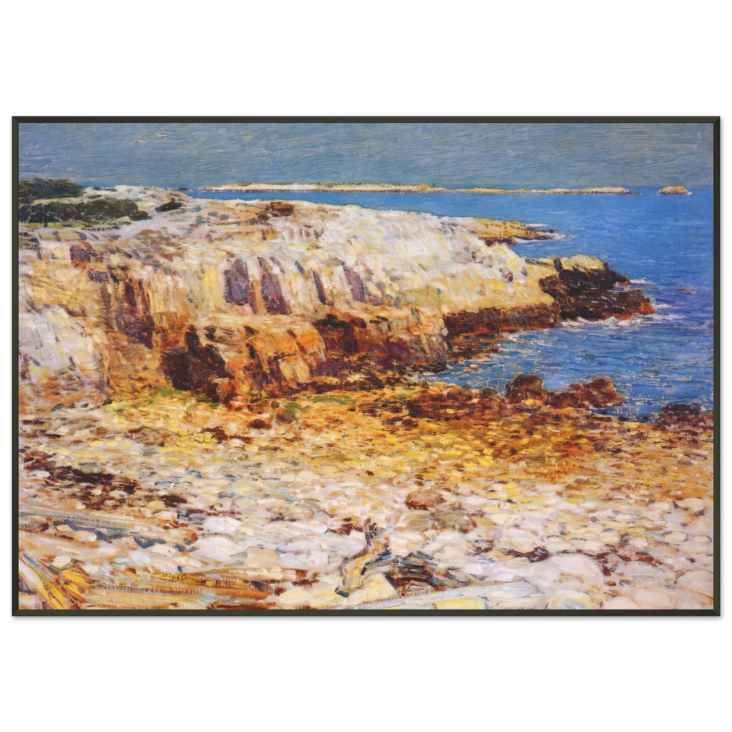 Childe Hassam Northeast Headlands New England Coast Framed Art Print - Aluminum Frame - 21x29.7 cm / 8x12"