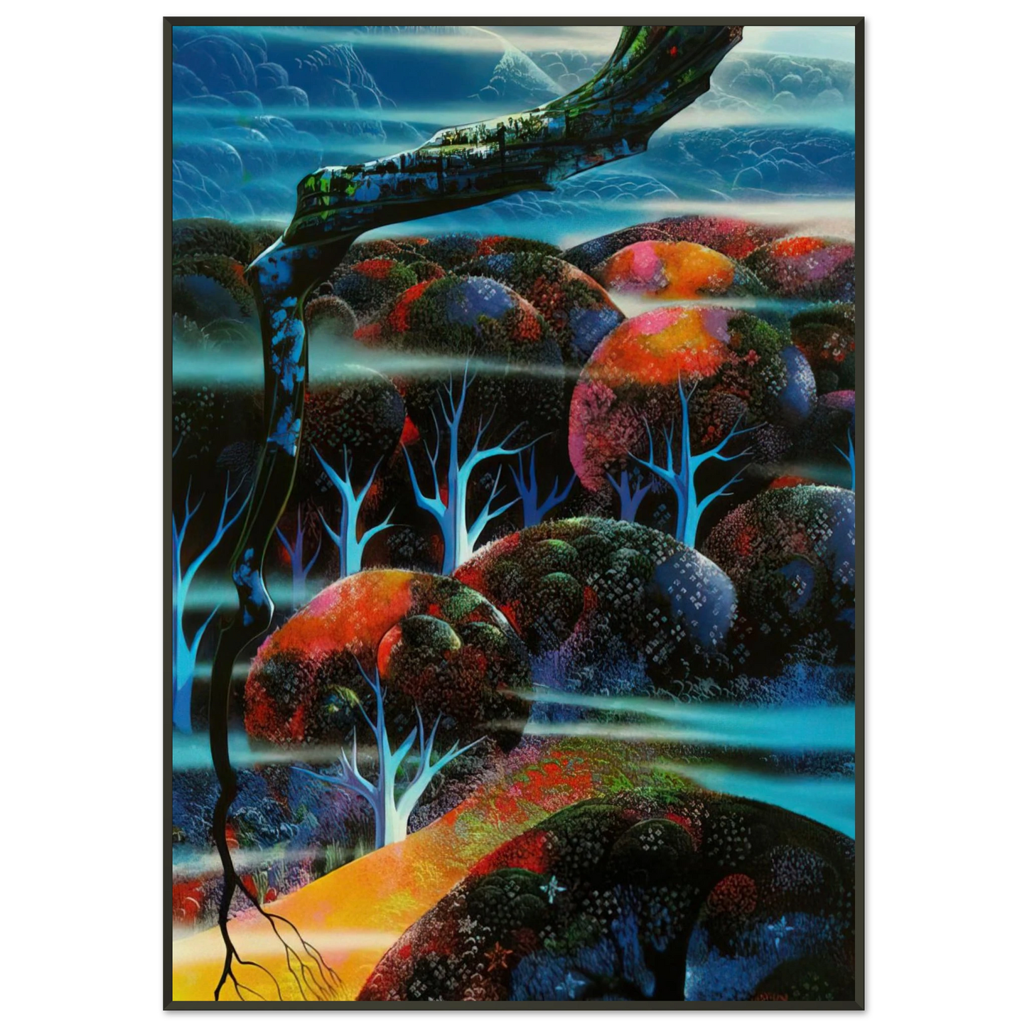 Eyvind Earle Toccata and Fugue Framed Art Print - Aluminum Frame - 21x29.7 cm / 8x12"