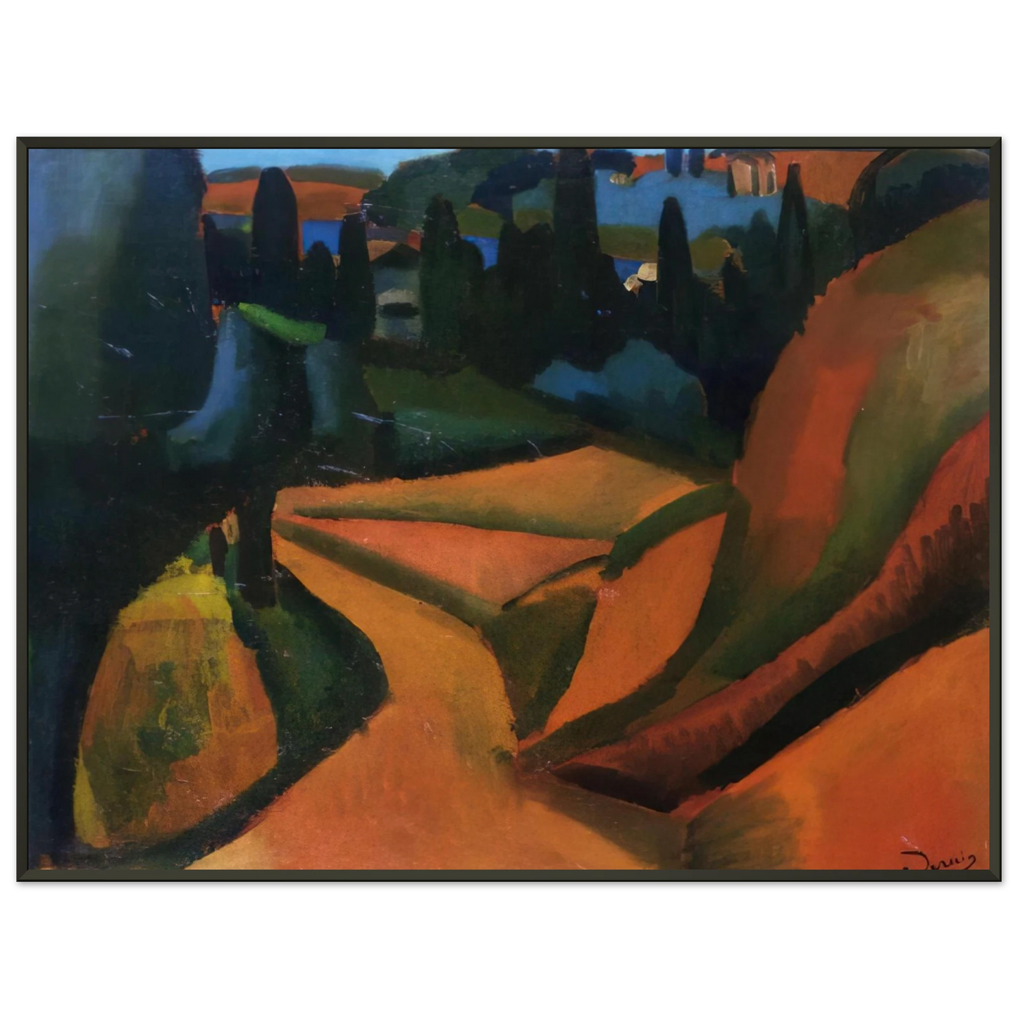 Andre Derain LANDSCAPE NEAR MARTIGUES 1908 Framed Art Print - Aluminum Frame - 70x100 cm / 28x40 inches