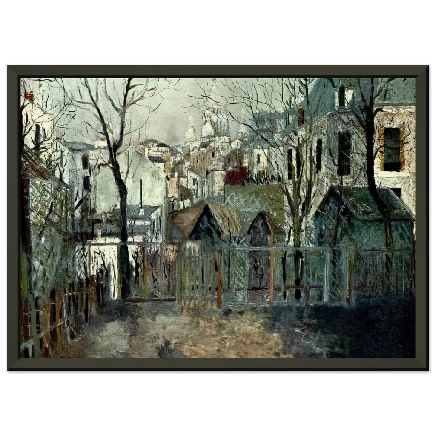 Maurice Utrillo RENOIR S GARDEN Framed Art Print - Aluminum Frame - 60x80 cm / 24x32 inches