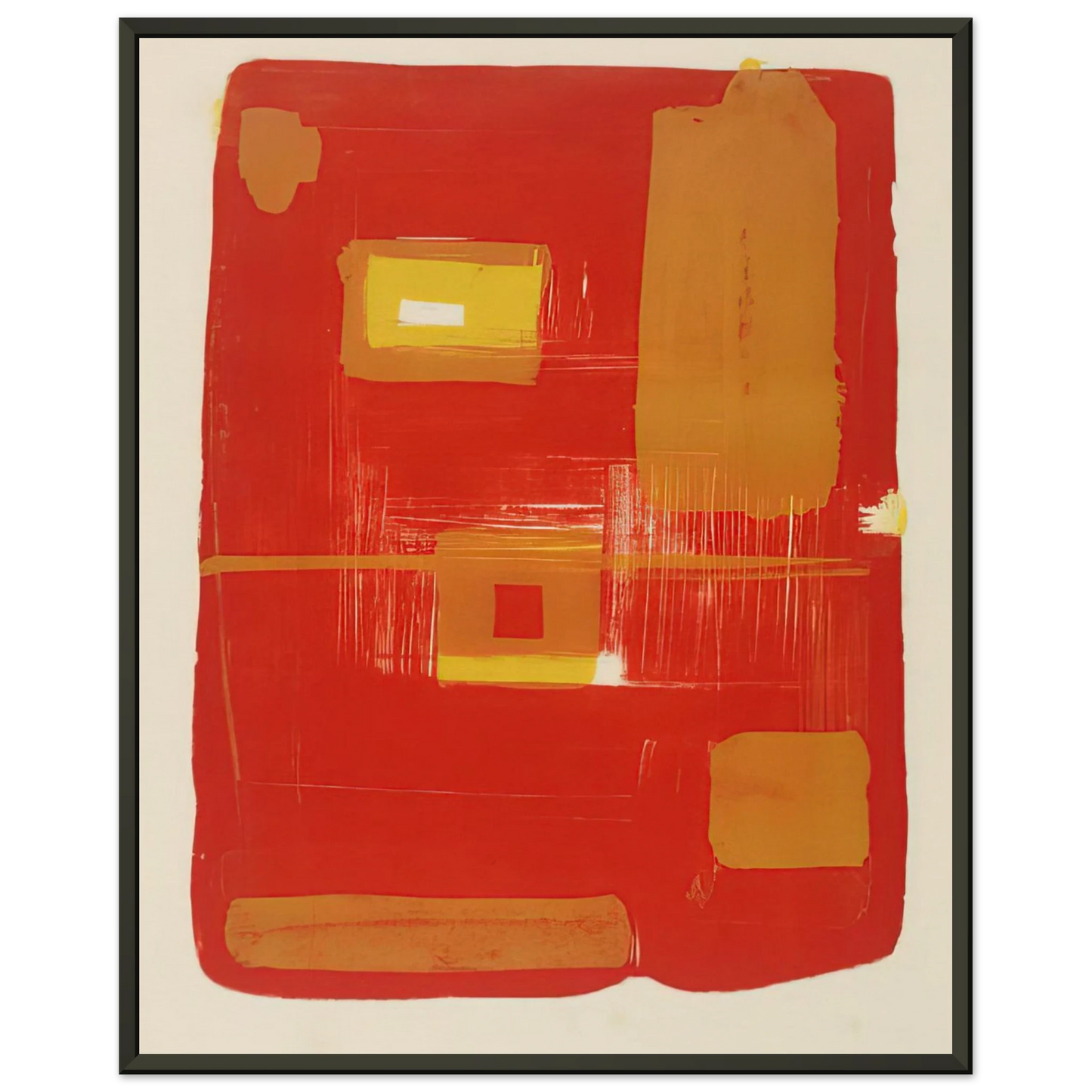 Patrick Heron Red and Yellow Image 1958 Framed Art Print - Aluminum Frame - 70x100 cm / 28x40 inches