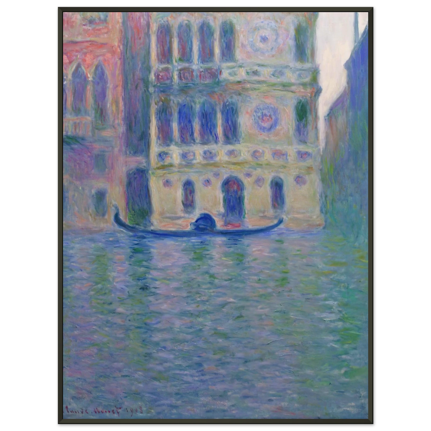 claude monet  Palazzo Dario 4 Framed Art Print  - Aluminum Frame - 70x100 cm / 28x40 inches