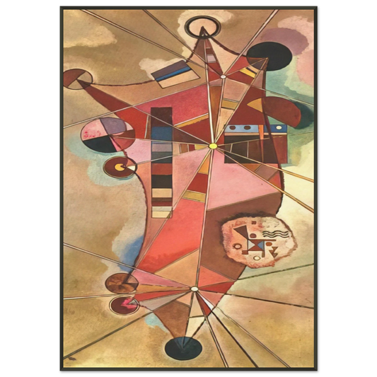 Wassily Kandinsky  FIXED POINTS Framed Art Print  - Aluminum Frame - 21x29.7 cm / 8x12"