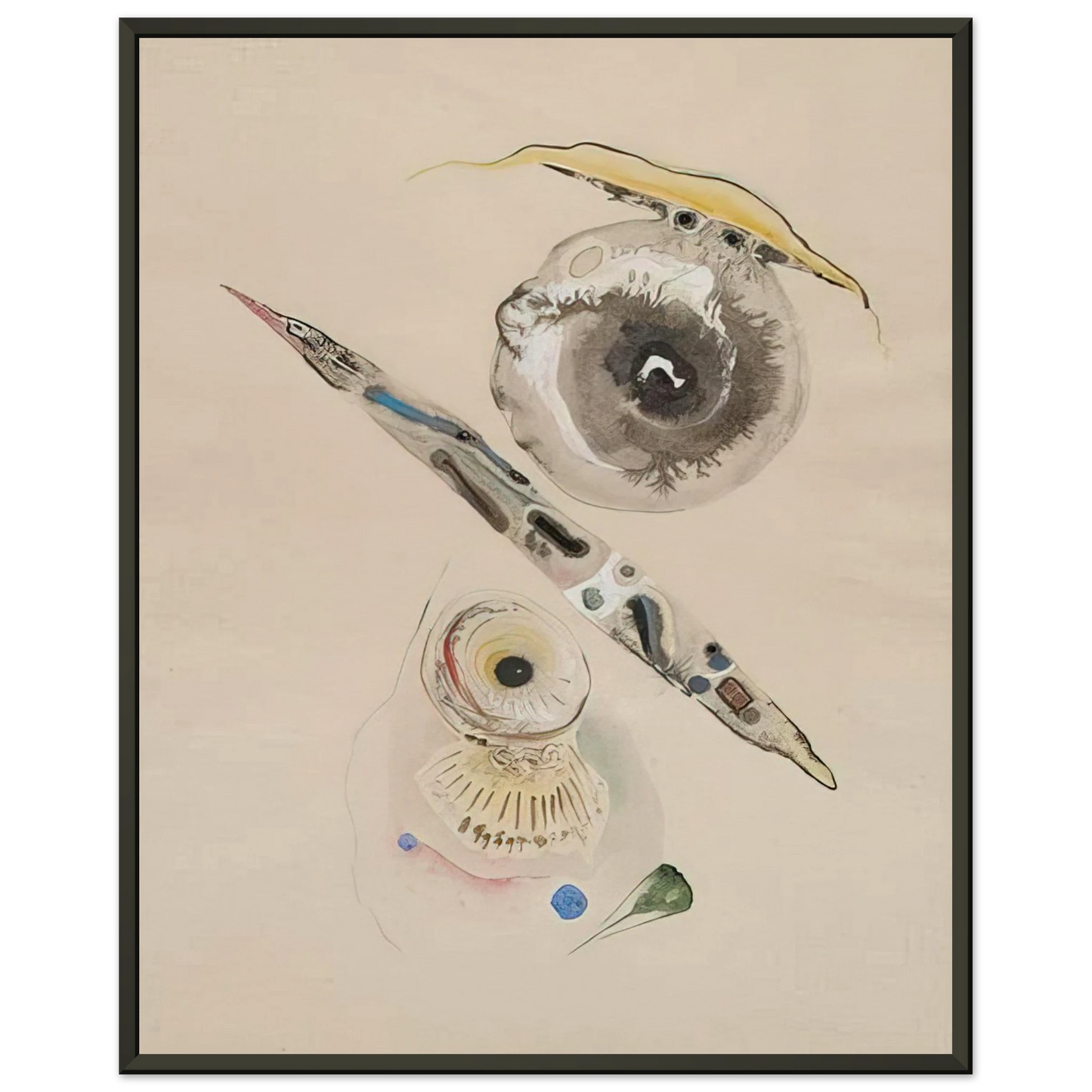 Rudolf Bauer UNTITLED Framed Art Print - Aluminum Frame - 60x80 cm / 24x32 inches