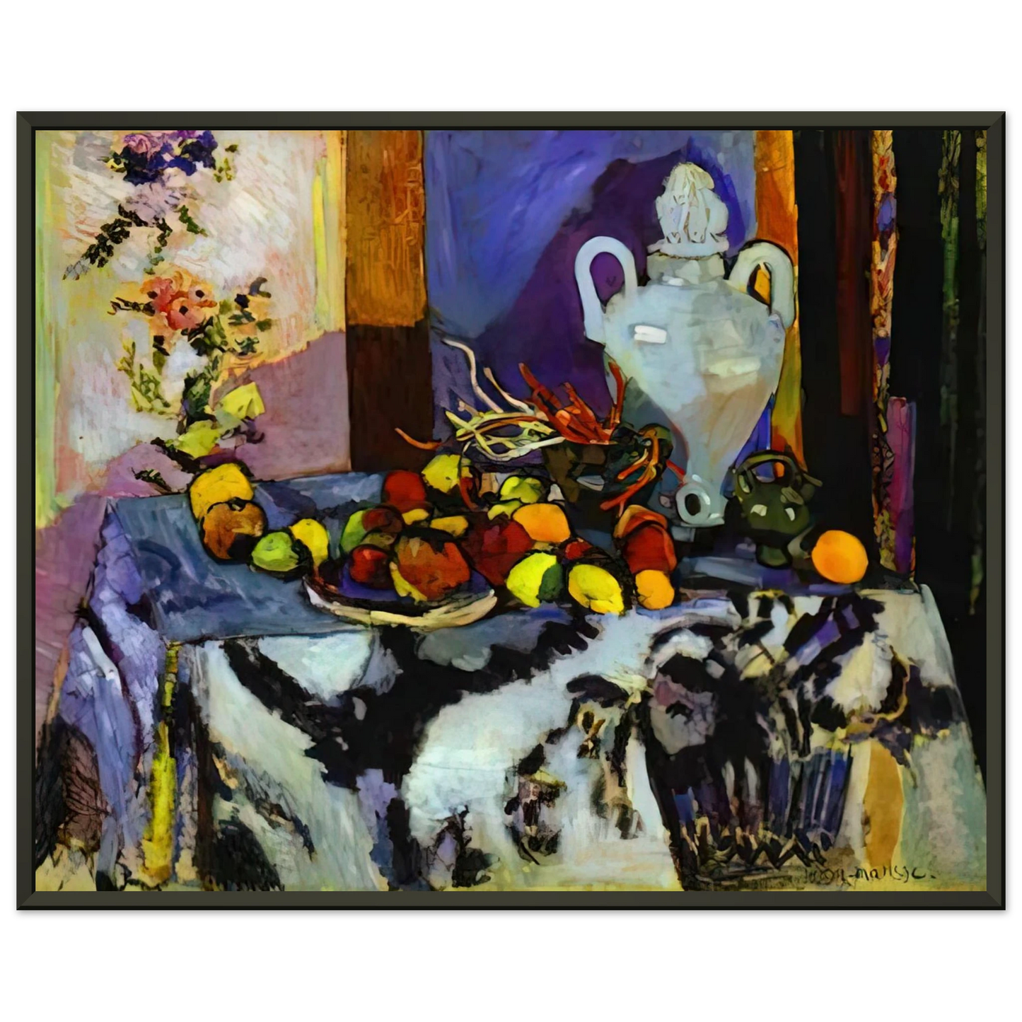 Henri Matisse  BLUE STILL LIFE Framed Art Print  - Aluminum Frame - 40x50 cm / 16x20 inches