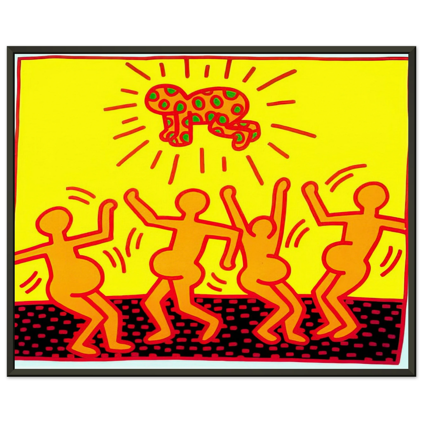 Keith Haring UNTITLED 1983 1 Framed Art Print - Aluminum Frame - 60x80 cm / 24x32 inches
